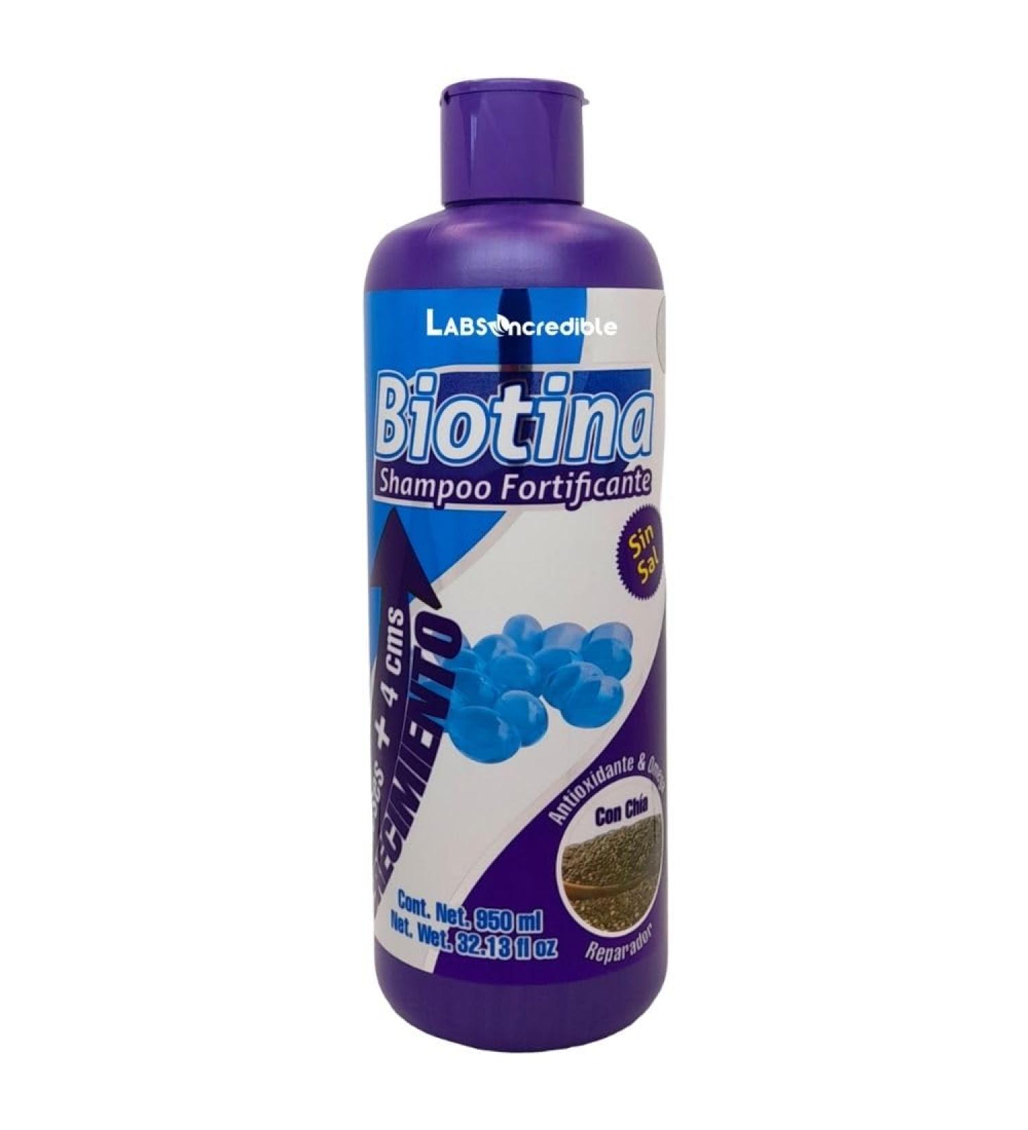 Biotina Fortified Jumbo Size Shampoo (32oz) - Blueberry Fragrance with Biotin Chia & Wheat Germ - International Shipping Available - Buy Online on GoSupps.com