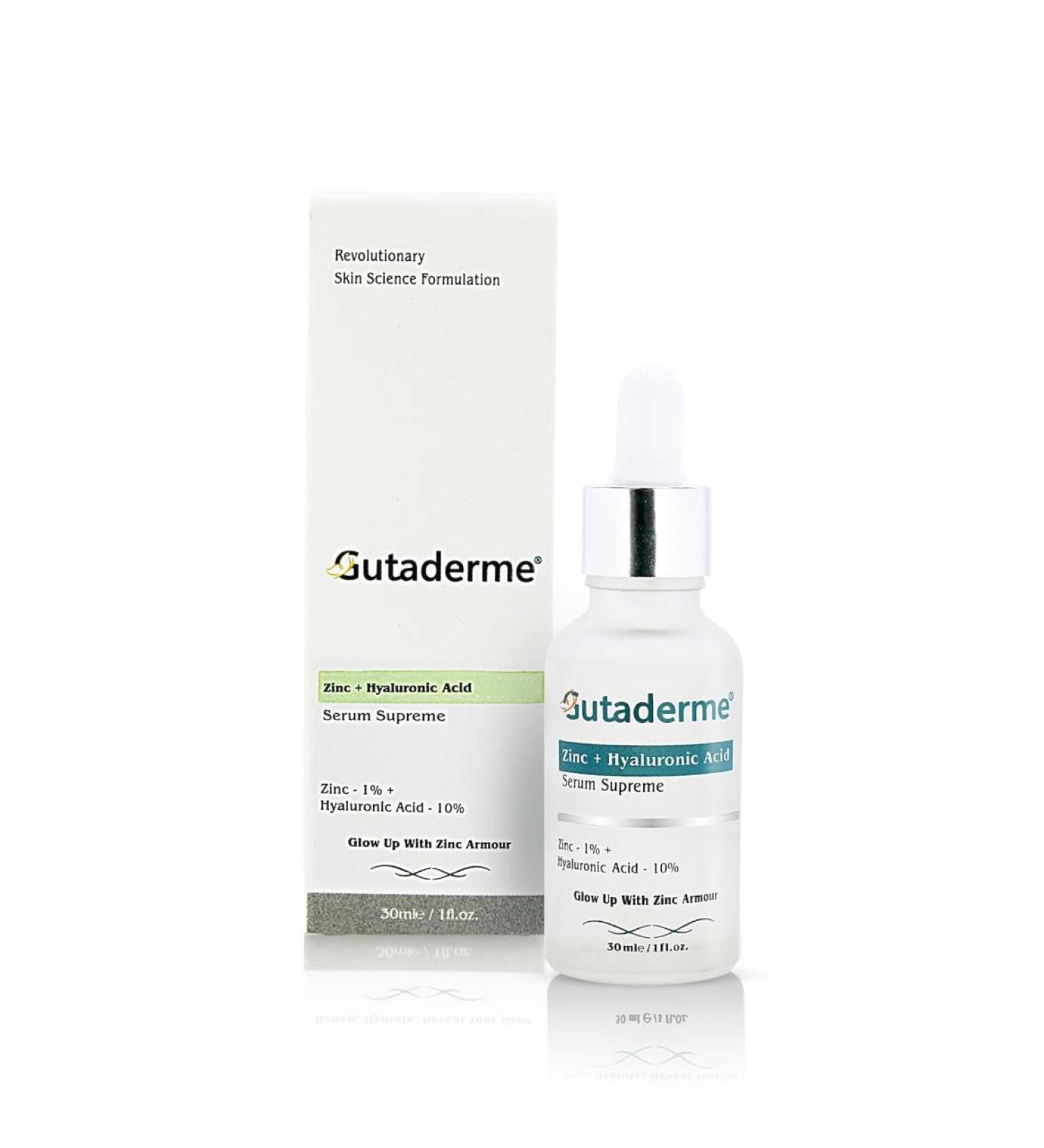 Zinc + Hyaluronic Acid Serum for Face | Anti-Aging & Hydrating | Fragrance-Free | 30ml | All Skin Types - Buy Now - Buy Online on GoSupps.com