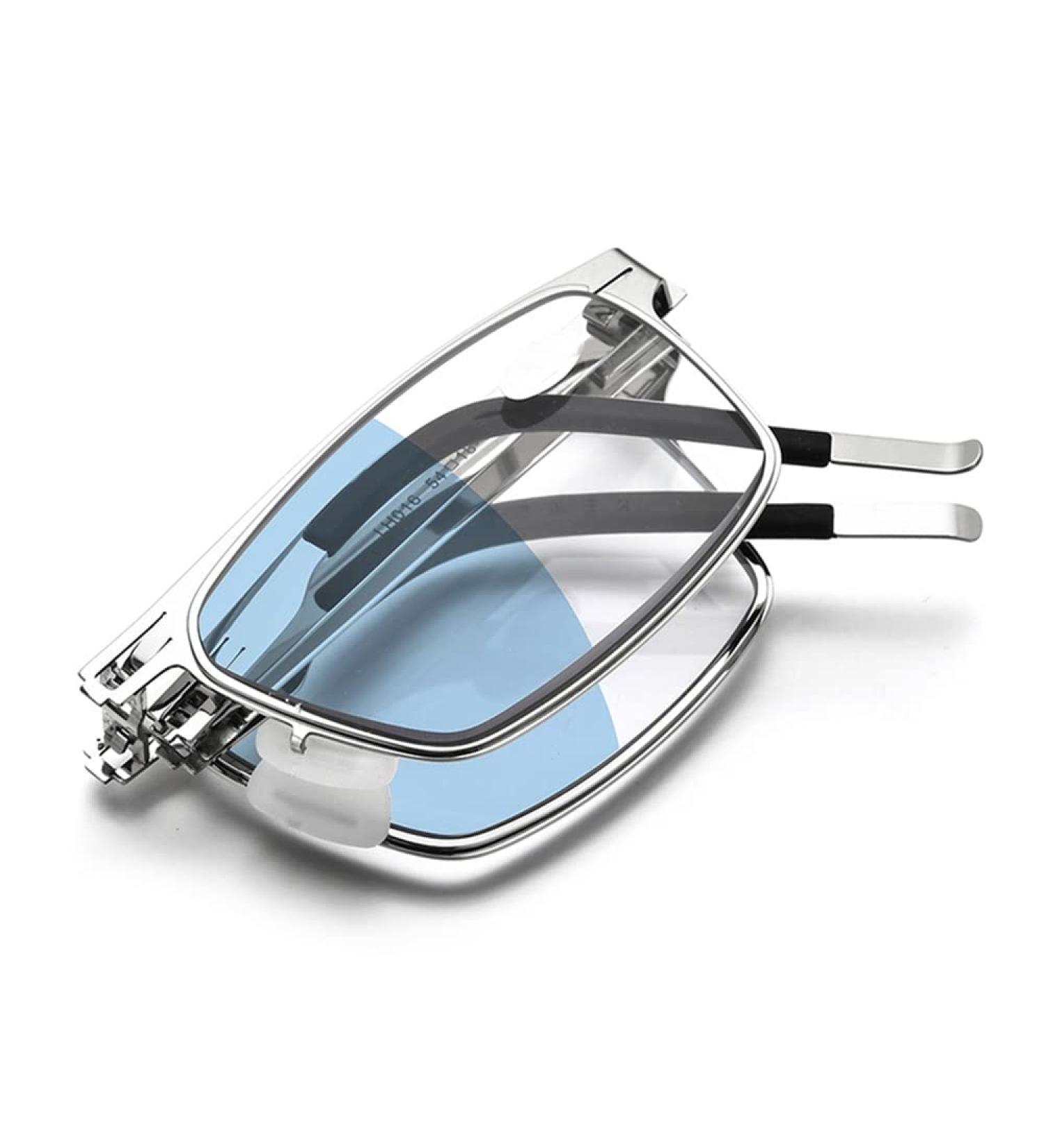 Dibako Foldable Photochrome Reading Glasses - Unisex +3.00 Metal Frame Readers - Buy Online on GoSupps.com