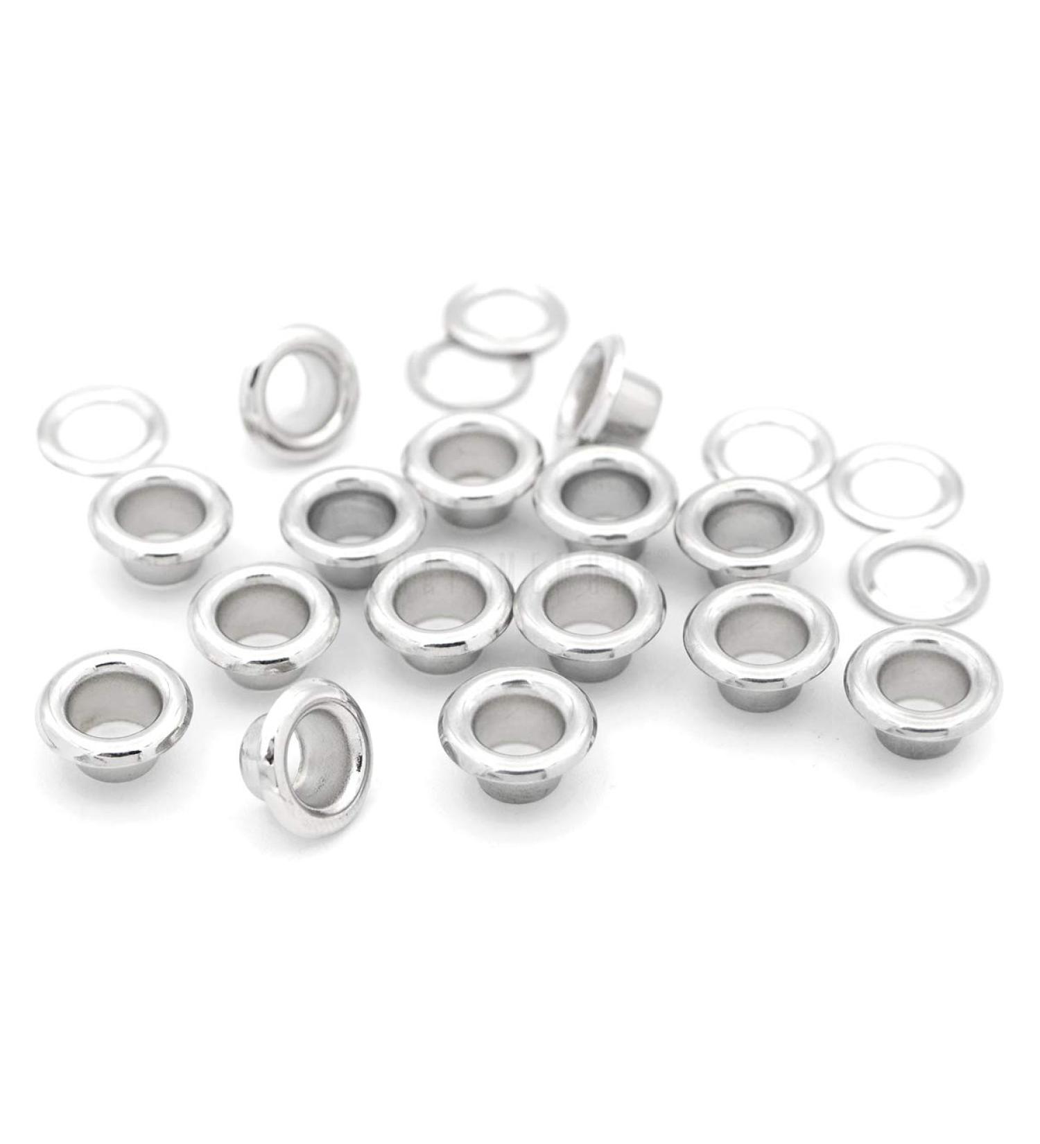 300 Pack Aluminium Grommets Eyelets with Washers for Shoes, Bead Cores, Clothes - 1/4 (7mm) - Buy Online on GoSupps.com