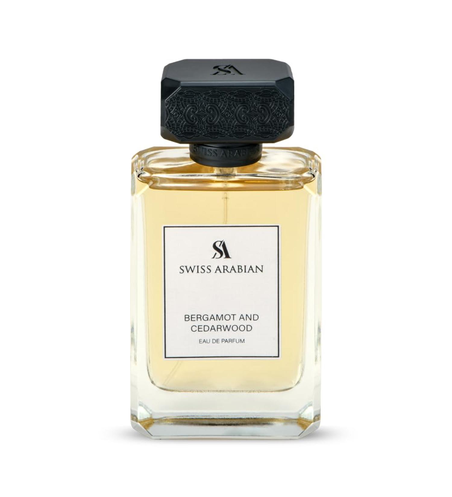Swiss Arabian Bergamot and Cedarwood - Arabian Perfume for Men - Long-Lasting Cologne for Men - Eau de Parfum - Citrus Woody Fragrances - 3.4 oz