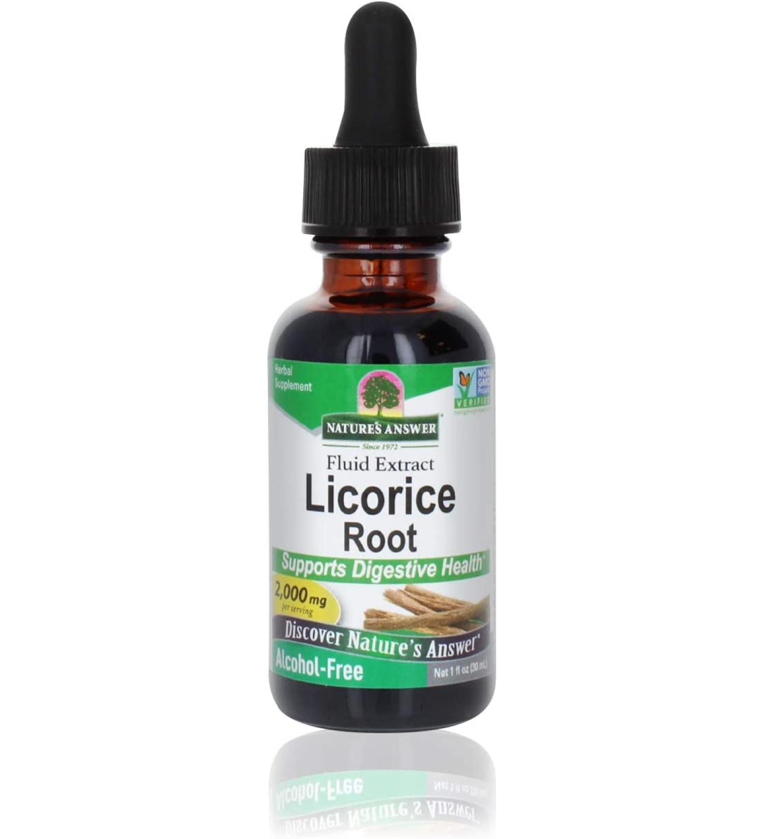 Nature's Answer Licorice Root Extract 1oz - Alcohol-Free Digestive & Immune Support - Buy Online on GoSupps.com