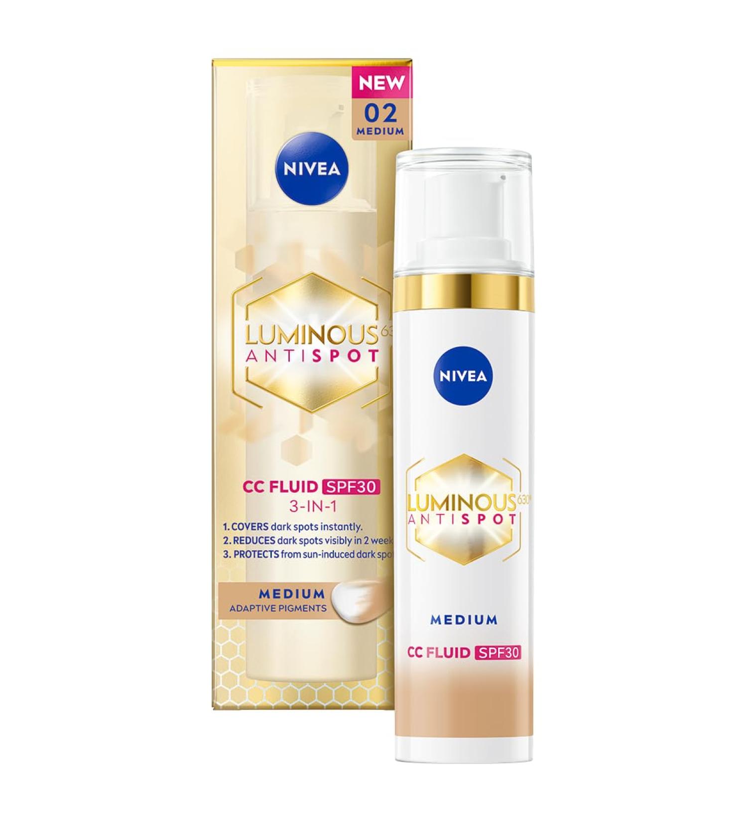 NIVEA LUMINOUS630 Cr me Anti-d coloration CC SPF 30 Teinte 02/Medium 40ml - Buy Online on GoSupps.com