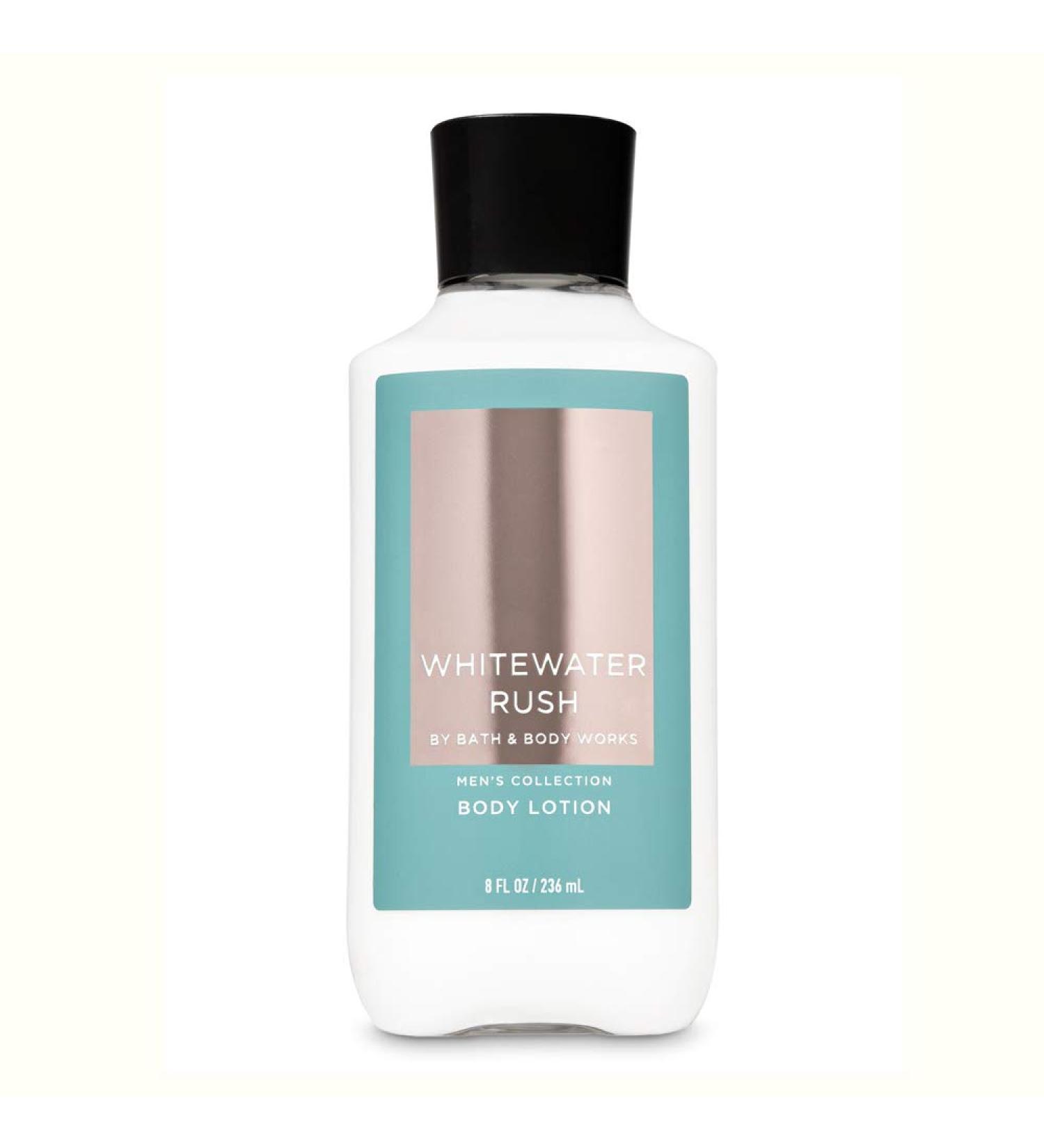 Bath and Body Works Men's Collection Whitewater Rush Lightweight Body Lotion Super Smooth 16 hr Moisture with Shea Butter and Vitamin E 8 fl oz / 236 ml