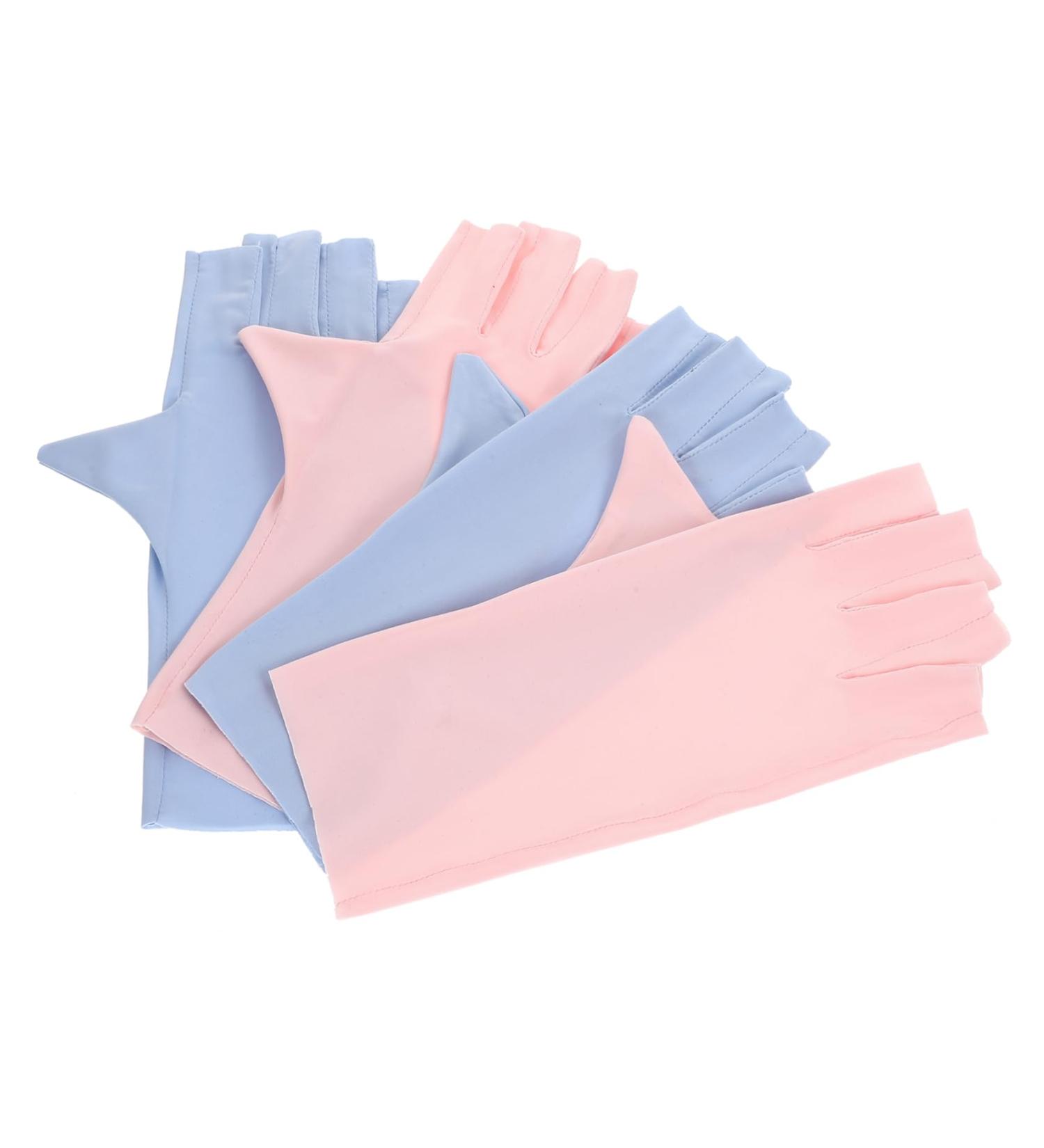 Didiseaon 2 Pairs Nail Hands Care Gloves Nail Uv Gloves Uv Gloves for Gel Manicures Fingerless Sun Gloves Riding Nail Art Accessory Nail Lamp Thin Section Nylon 21x12x0.1cm As Shown1 - Buy Online on GoSupps.com