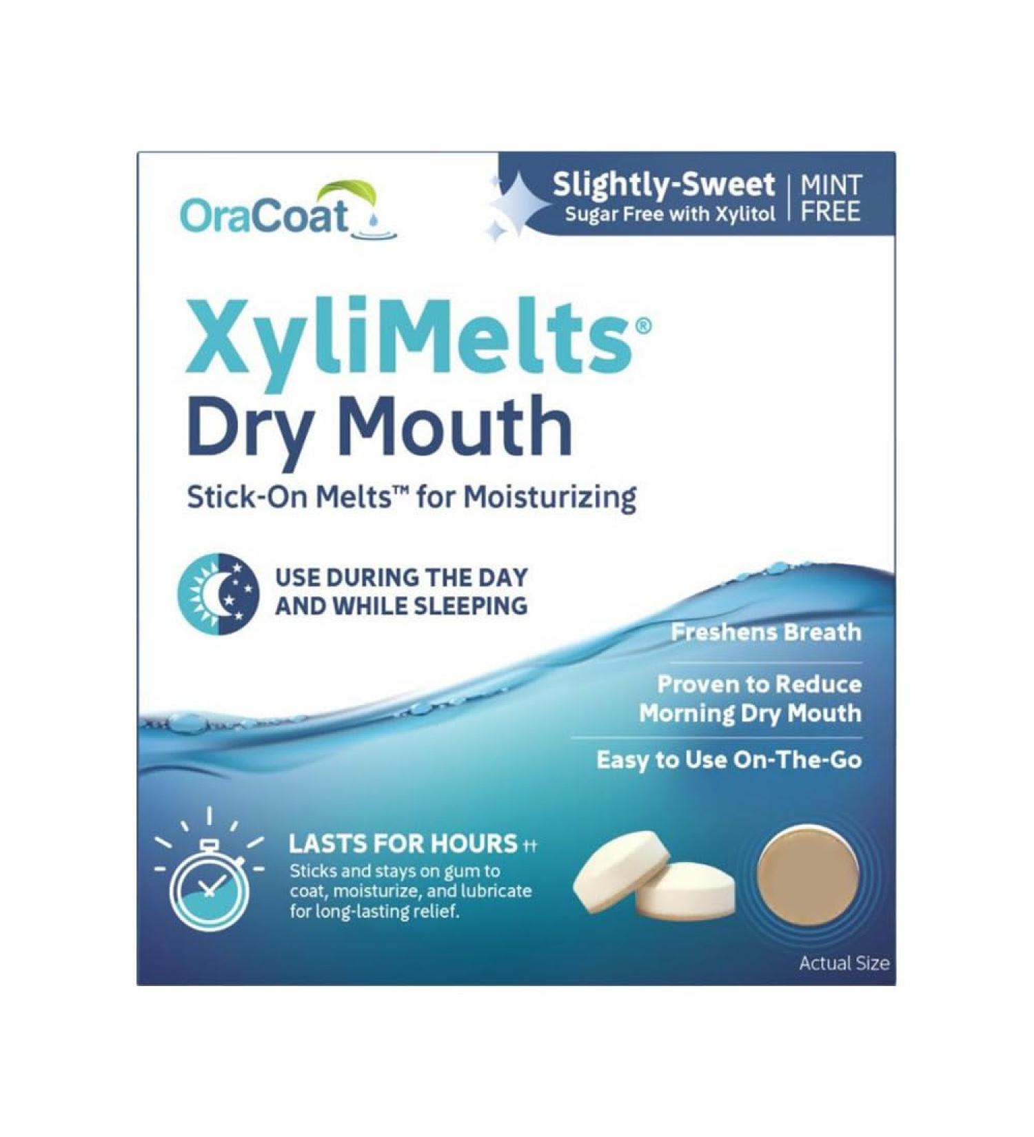 XyliMelts Discs for Dry Mouth - Mint Free | 80 Discs Pack | International Shipping Available - Buy Online on GoSupps.com
