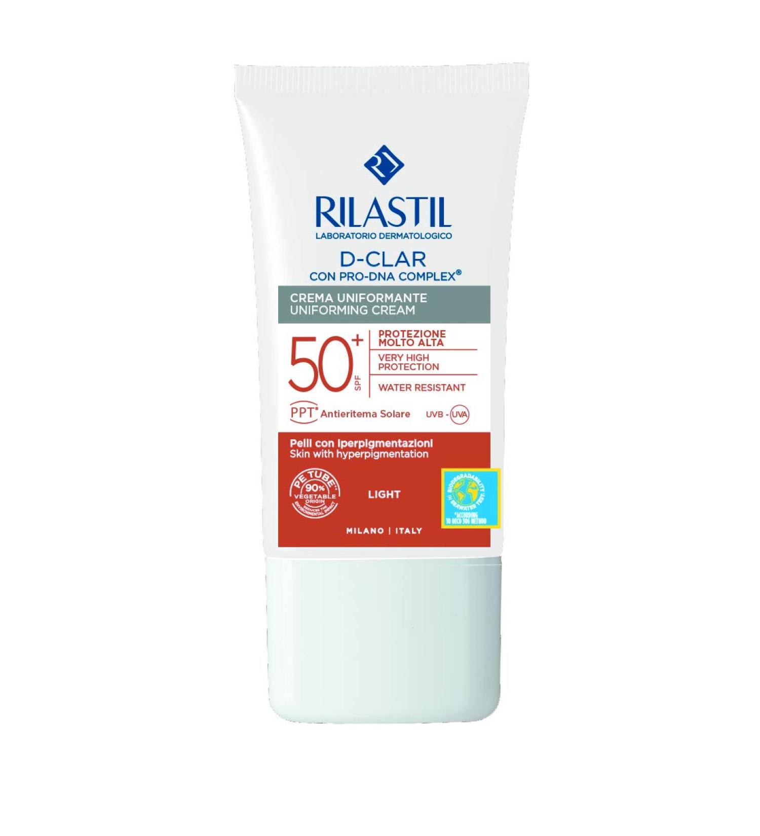 Rilastil Sun System D-Clar Light Uniform Photoprotective Cream SPF50+ | 40ml - Best International Shipping Available - Buy Online on GoSupps.com