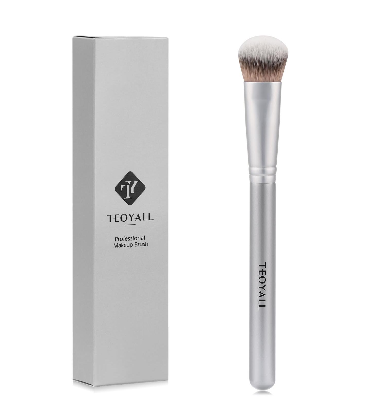 TEOYALL Flat Angled Concealer Bronzer Brush - Medium Synthetic Bristles for Flawless Coverage | Multitask Makeup Brush for Liquid Cream & Powder - Buy Online on GoSupps.com