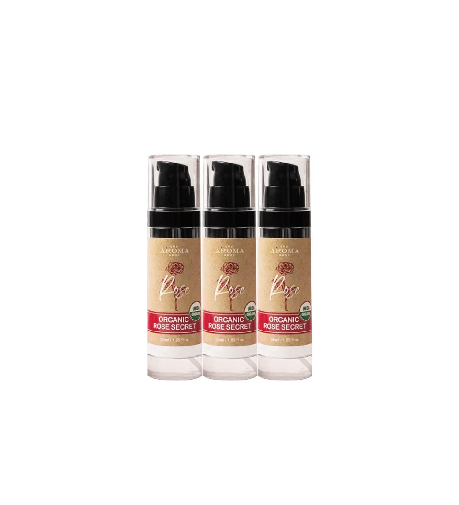 2+1 TheAromaShop Organic Rose Secret/Chemical-Free Feminine Care 99.8% Deodorizing Effect No Wash Hygiene Spray Simple Inner Mist/Rose Oil Lavender Oil Teatree Oil/Portable Size - 1.69 fl oz*3