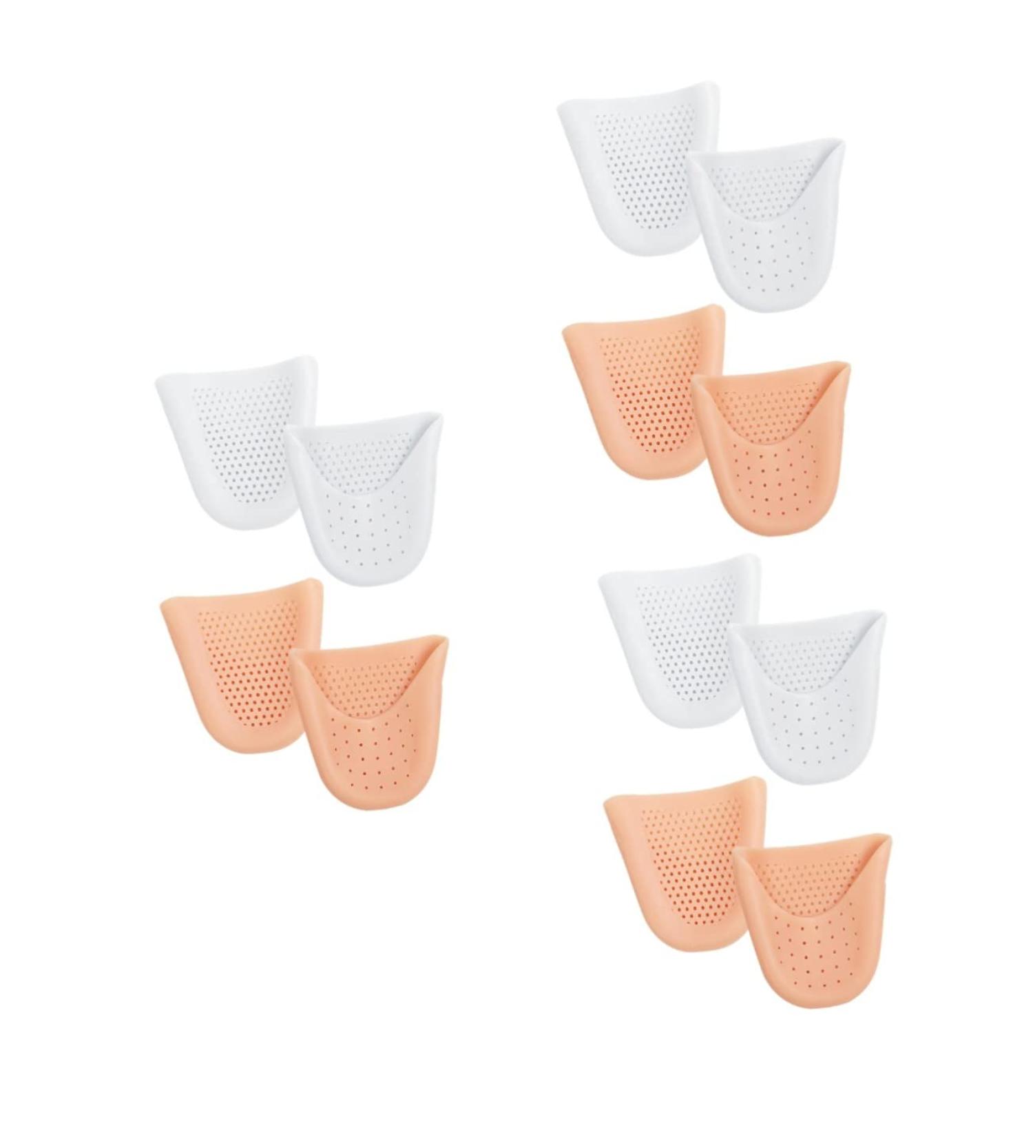 Healifty Invisible Toe Sleeve Forefoot Pads for Women - 6 Pairs, Comfortable Shoe Inserts for Heels, Professional Toe Protector Guards - Assorted Colors (9x7cm, Pack of 3) - Buy Online on GoSupps.com