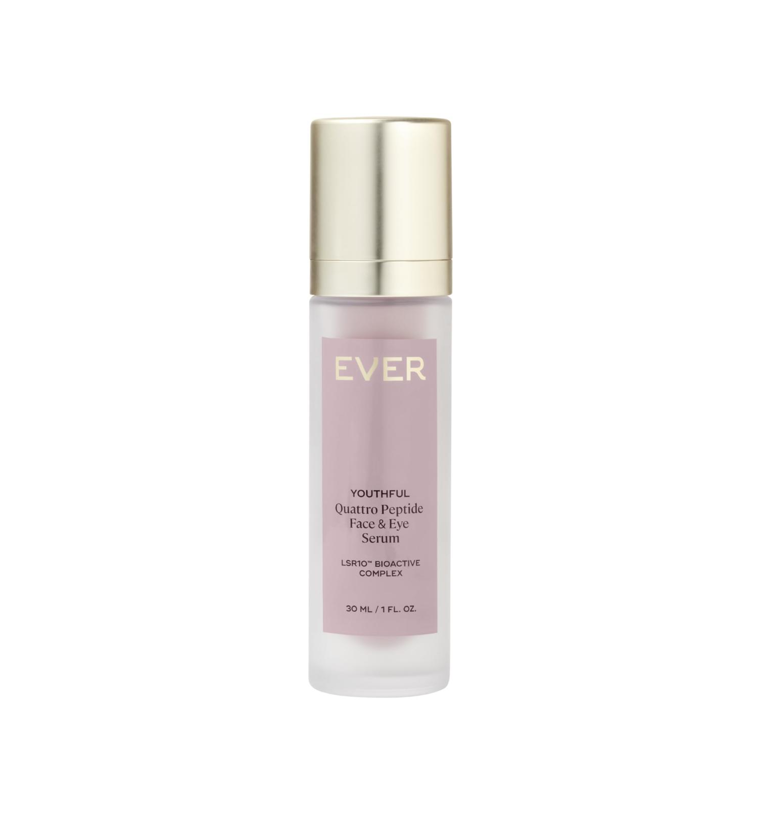 EVER Youthful Quattro Peptide Face & Eye Serum with LSR10 1 FL OZ Firming Smoothing Treatment For Lines Around Eyes Mouth and Face - Buy Online on GoSupps.com