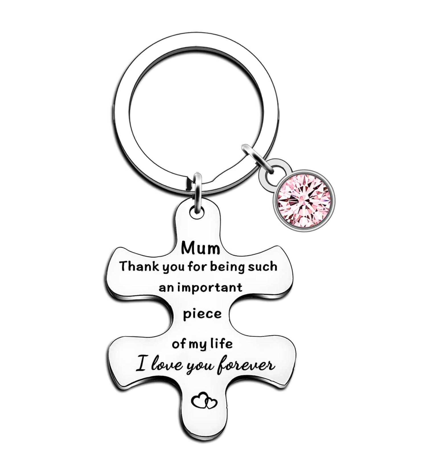 JETTOP Mum Gifts Mum Birthday Gifts Mum Keyring Gifts for Mum Mummy Christmas Mothers Day Present Piece of My Life