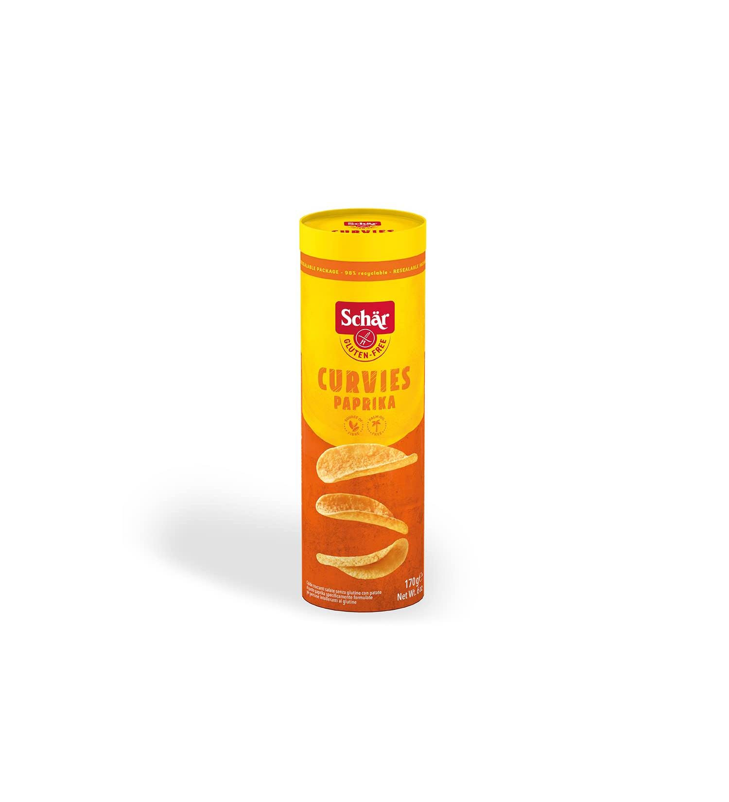 Buy Sch r Curvies Paprika Chips - 170g | International Shipping Available - Gluten-Free Snacks - Buy Online on GoSupps.com