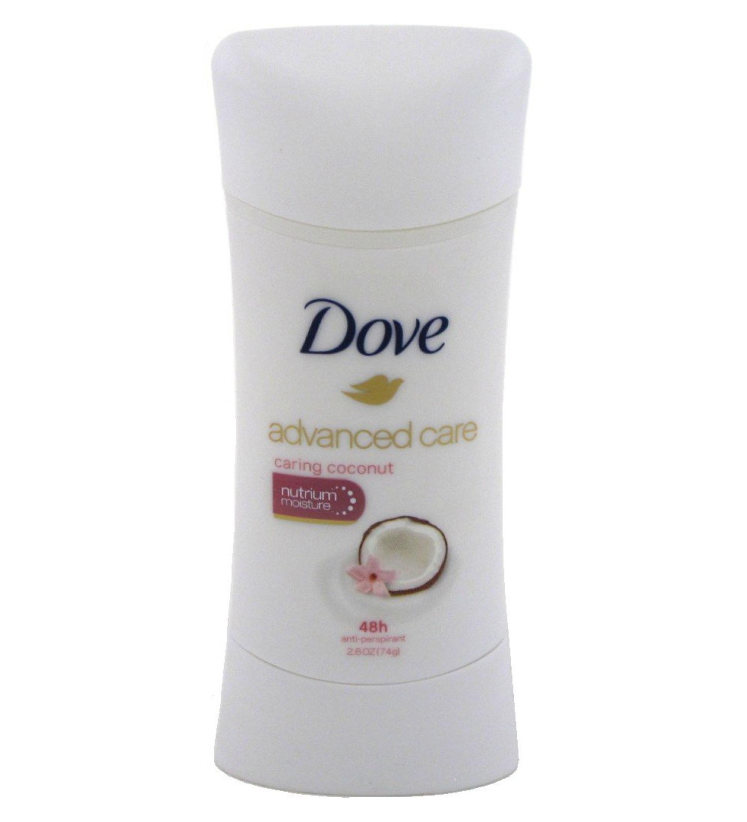 Dove Deodorant 2.6 Ounce Adv Care Anti-Perspirant Coconut (76ml) (6 Pack)6