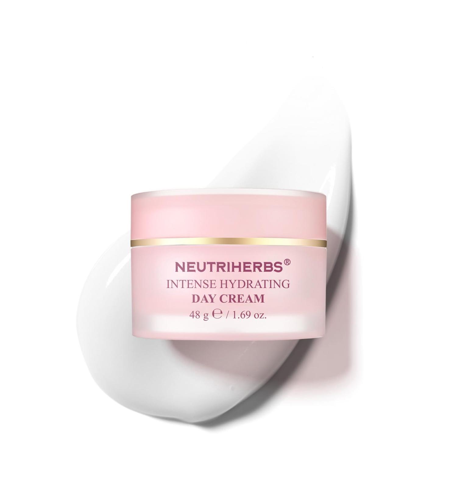 Neutriherbs Intense Hydrating Day Cream Face Moisturizer with Hyaluronic Acid Shea Butter Centella Sooth Nourish Moisturize Skin Lightweight Face Cream for Dry or Sensitive Skin - 1.69oz - Buy Online on GoSupps.com