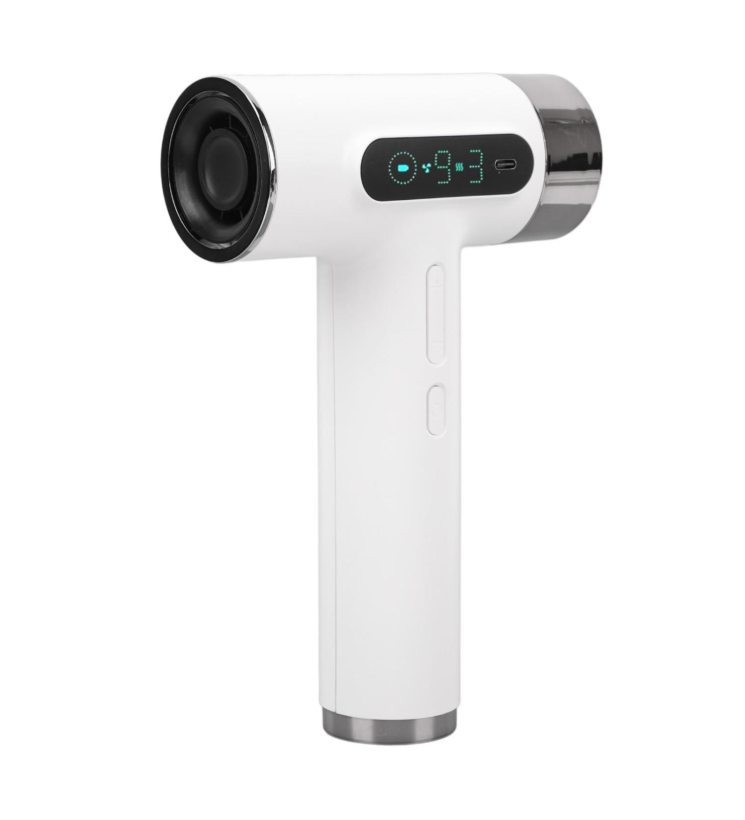 Portable Hair Dryer 300W Cold Hot Wind Large Display USB Rechargeable 100000 RPM Travel Hair Dryer with Temperature Control Large Screen Hair Blow Dryer for Student Dormitory US Plug 100-240V - Buy Online on GoSupps.com