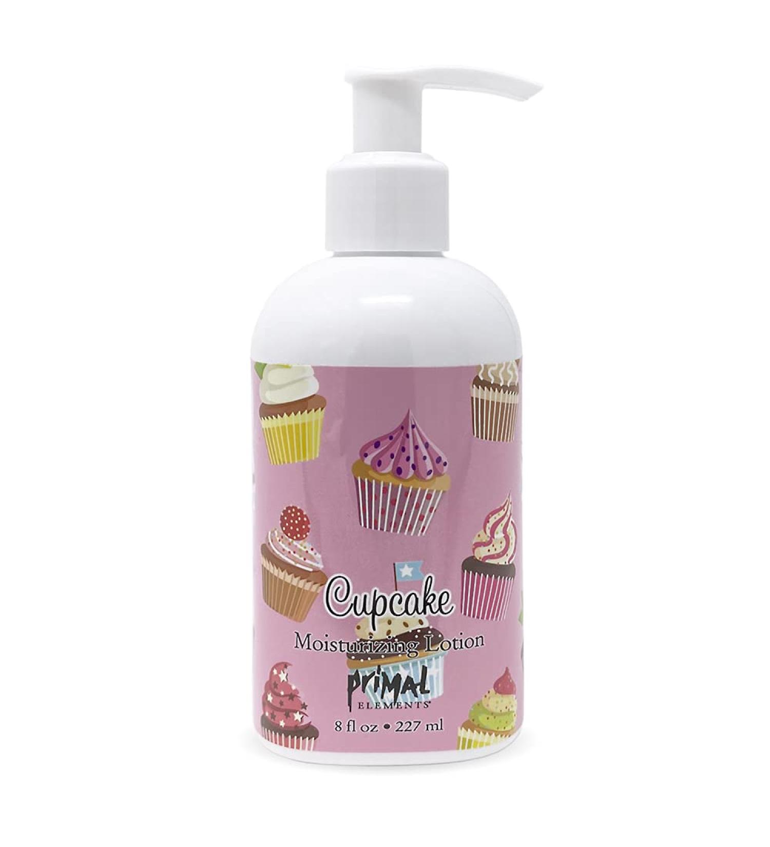Primal Elements Body Lotion Moisturizing Shea Butter Cream for Hands & Body 8 oz - Cupcake