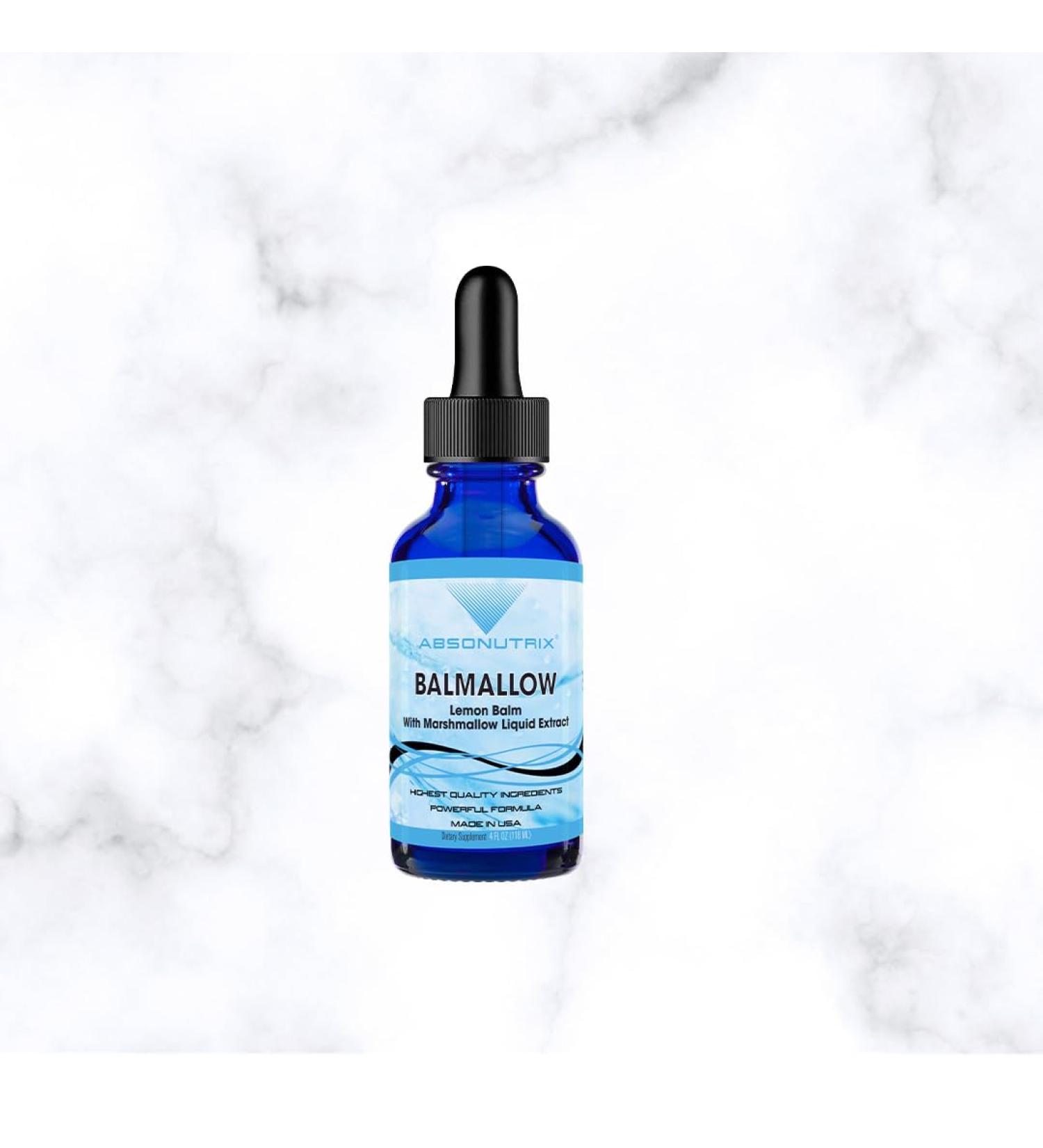 Absonutrix Balmallow 390 mg 4 FL OZ Liquid 302 Servings Made in USA Plant-Based Ingredients Echinacea Extract Lemon Balm Extract Gluten-Free Non-GMO - Buy Online on GoSupps.com