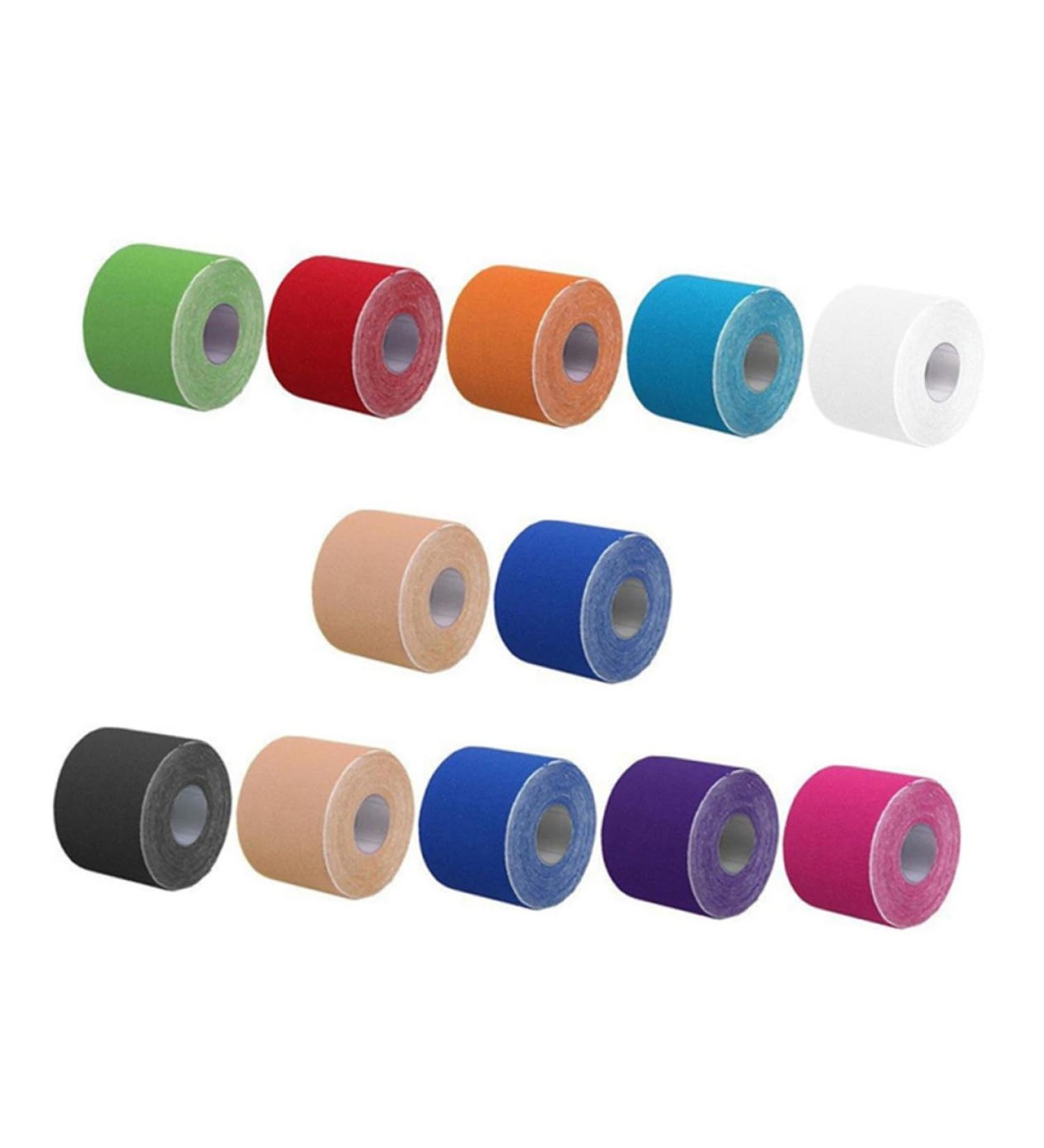 Buy 12 Rolls Sports Tape - Kinesiology & Athletic Tape for Ankle Relief - Wear-Resistant Elastic Tapes for Chest & Elbow - International Shipping Available - Buy Online on GoSupps.com