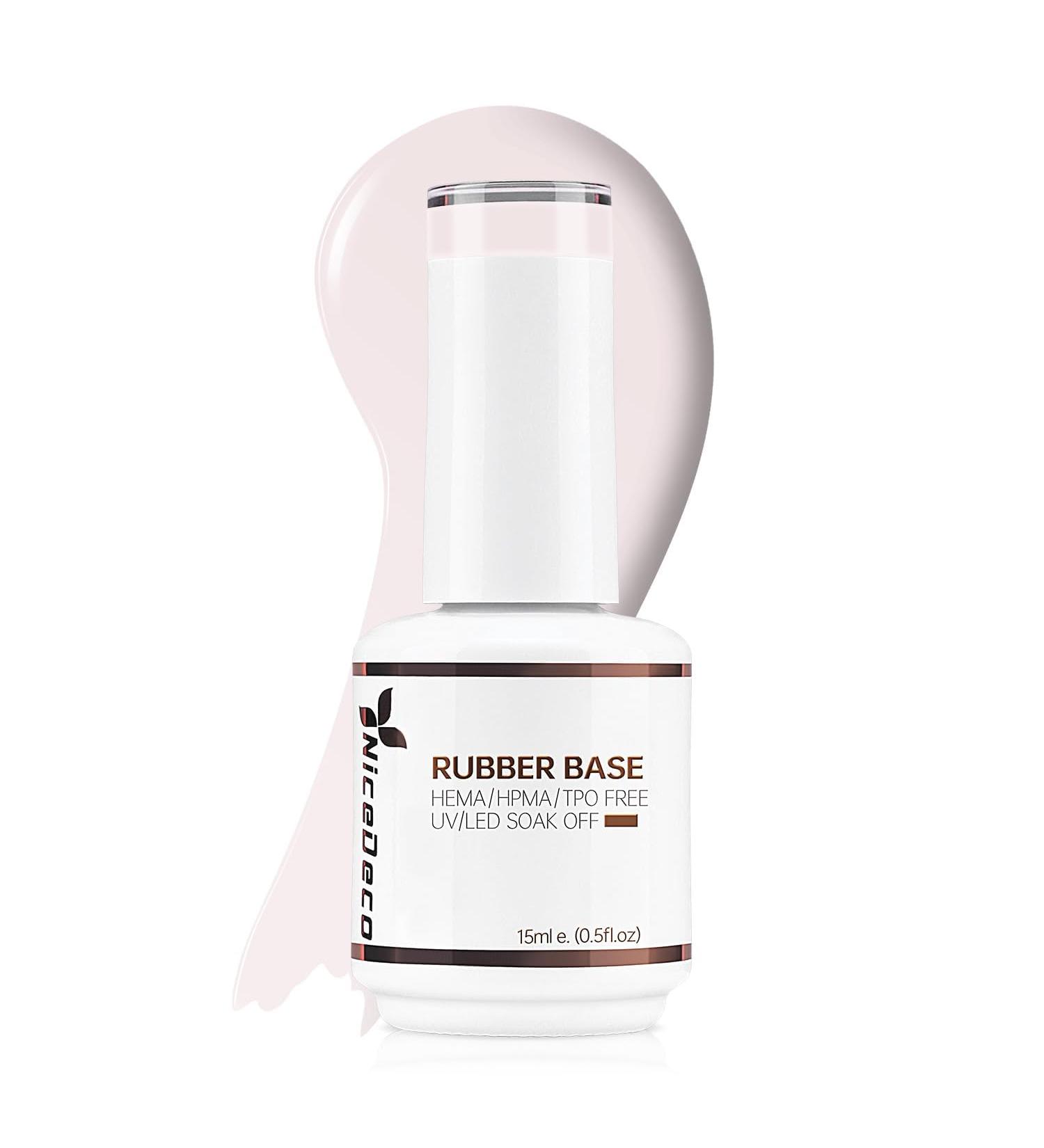 Nicedeco Rubber Base Gel Pink 15ml - LED UV Soak Off Nail Art Manicure | International Shipping Available - Buy Online on GoSupps.com