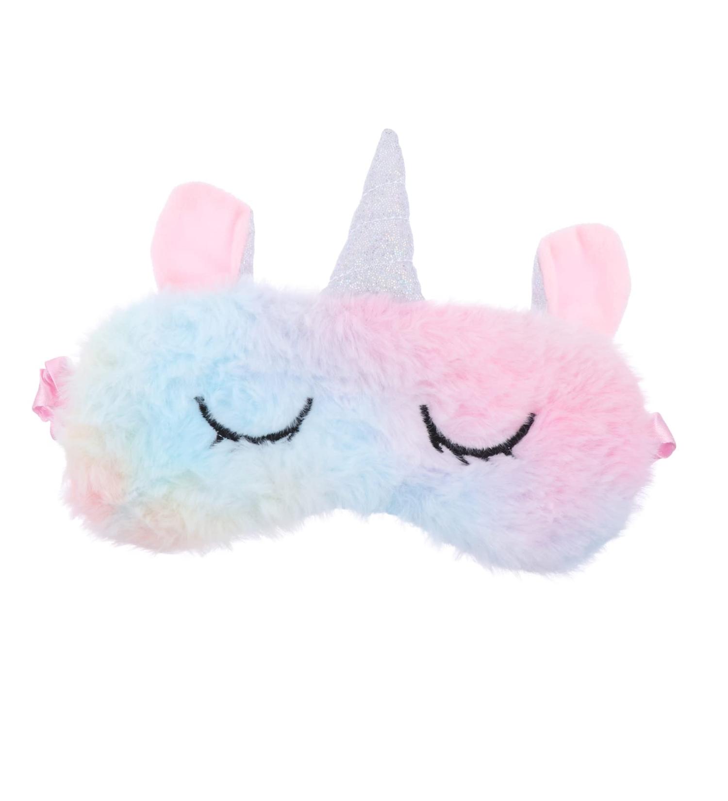 Lurrose 3-Piece Animal Plush Nap Patch Gift Set - Cute Cartoon Train Travel Eyeshade for Rest and Yoga - Soft Blackout Mask for Christmas Night - Buy Online on GoSupps.com
