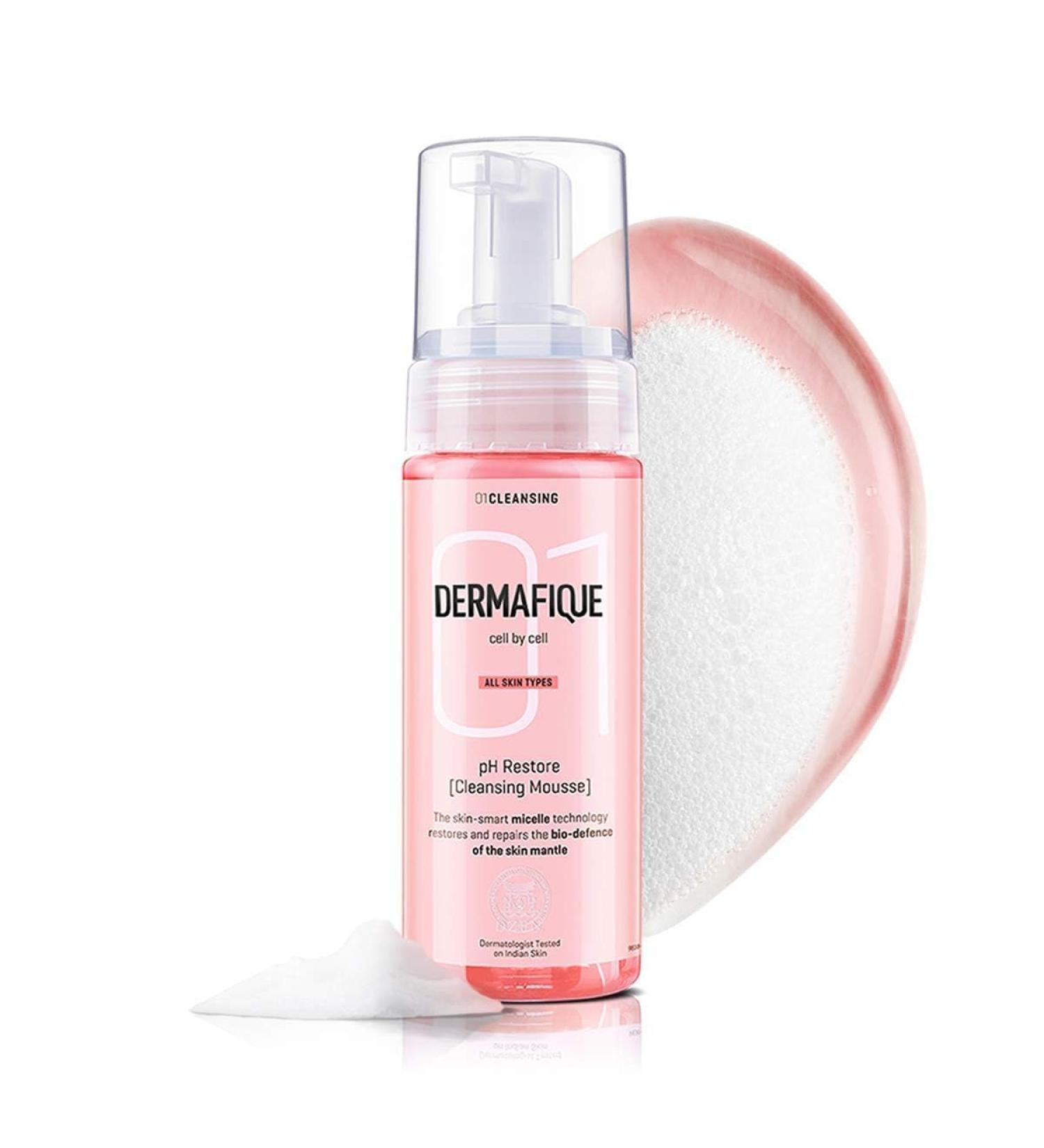 Derma.fique pH Restore Foaming Mousse - Gentle Soap & Paraben-Free Face Cleanser 5.07 fl oz | Cleanse & Refresh Skin - Buy Online on GoSupps.com