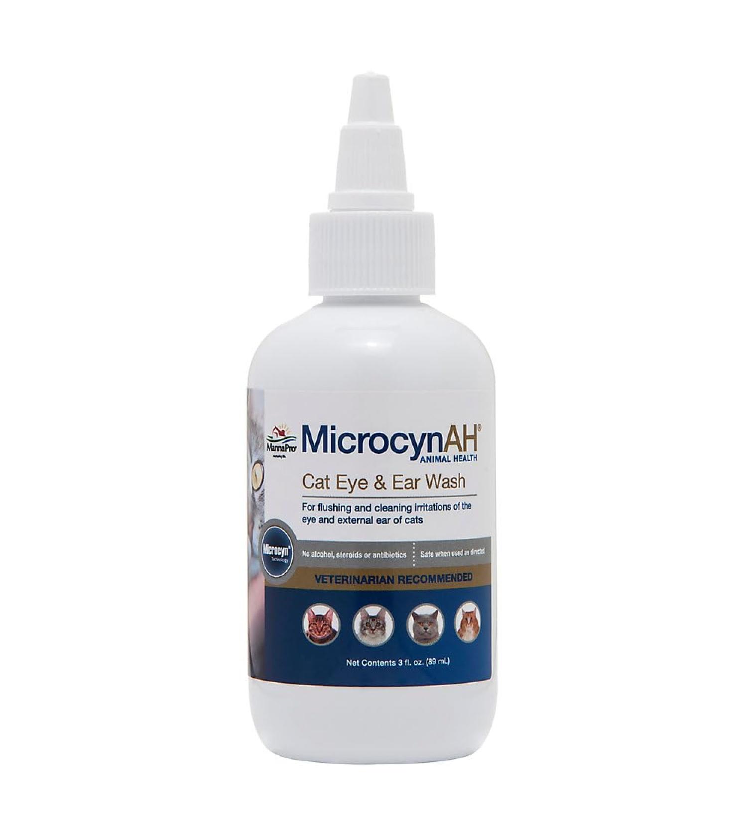 MicrocynAH Cat Eye & Ear Wash 3fl oz.