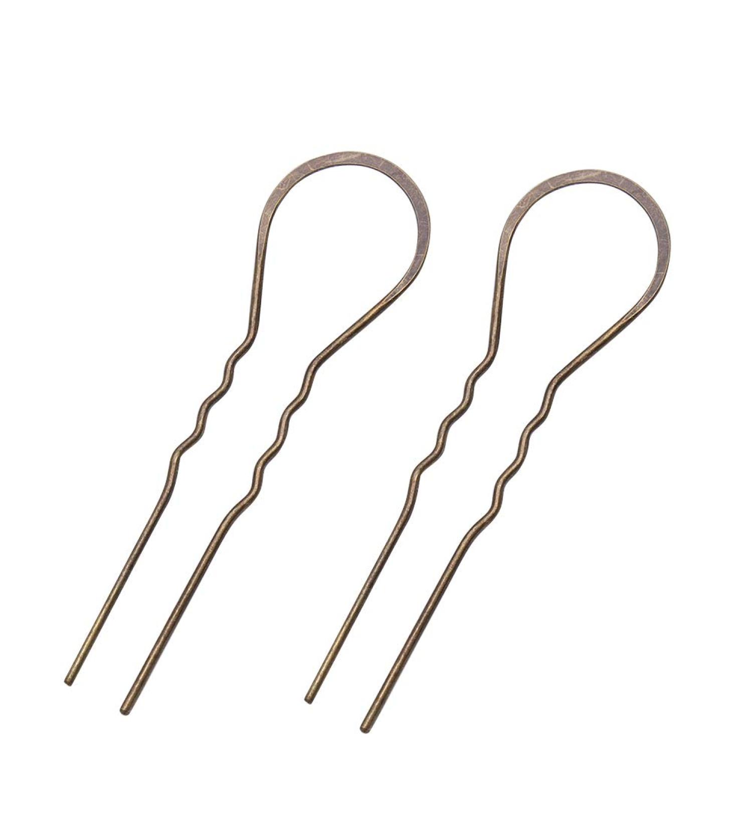 U Shape Hairpins for Women & Girls - 10 Pcs Hair DIY Craft in Ancient Bronze | International Shipping - Buy Online on GoSupps.com