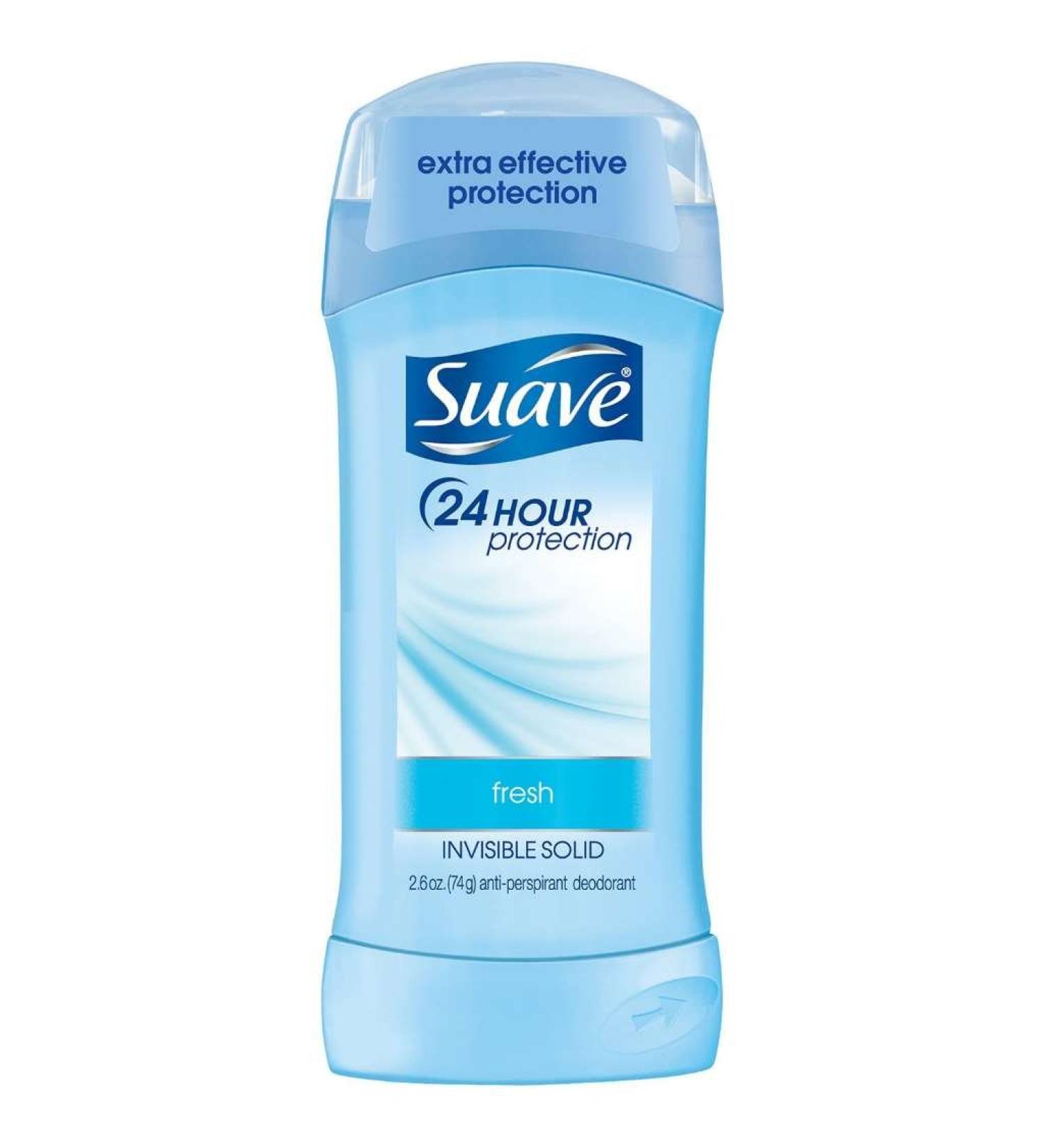 Suave 24 Hour Protection Anti-Perspirant Deodorant Invisible Solid Fresh 2.6 Oz