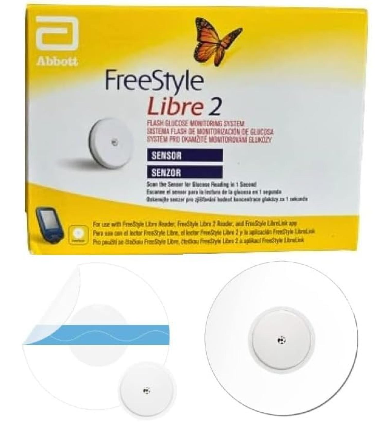 Abbott Freestyle Libre 2 Sensor + FREE Waterproof Cover | UK Diabetes CGM Monitoring - Buy Online on GoSupps.com