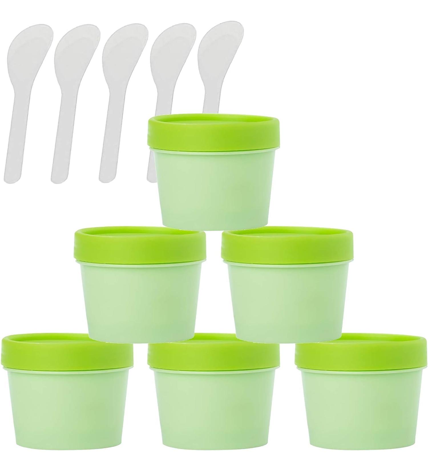Plastic cosmetic jars empty jars 6 PC Empty 200ml Pink Facial Mask Wide Mouth Plastic Jars 200g Leakproof Cosmetic Pot Container with Lids with 6 PC Spatula (Color : Roze Size : 100ml) (Color : Gro 100ml Groen - Buy Online on GoSupps.com