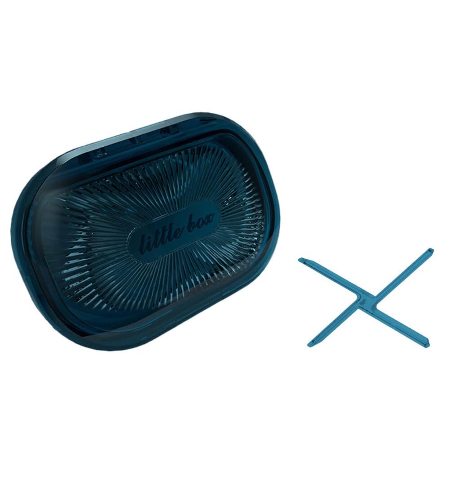 dijiusidy Portable Dental Case Braces Storage Box Seal with Partition Dust-proof Cotton Swab Holder for Travel Home Business Blue L L Blue - Buy Online on GoSupps.com