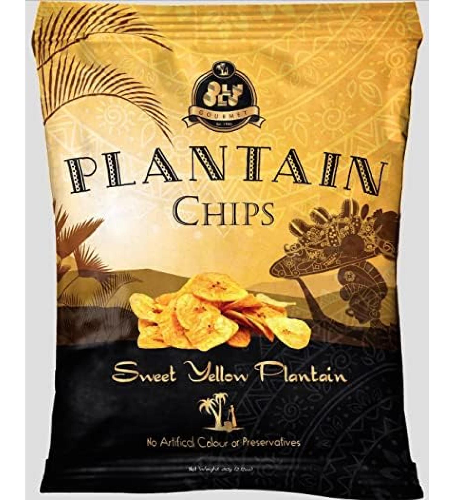 Olu Olu Plantain Chips (Sweet Plantain Chips) Pack of 6