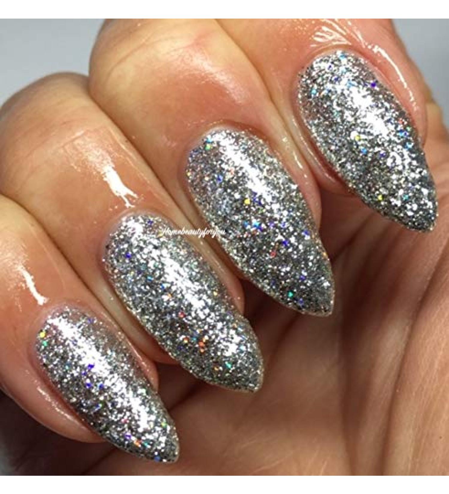 Bluesky SILVER GLITTER Nail Gel Polish CHOOSE YOUR MOST WANTED SILVER GLITTER NAIL GEL UV LED Soak Off 10ml (PLATINUM 09 ICE ICE BABY)