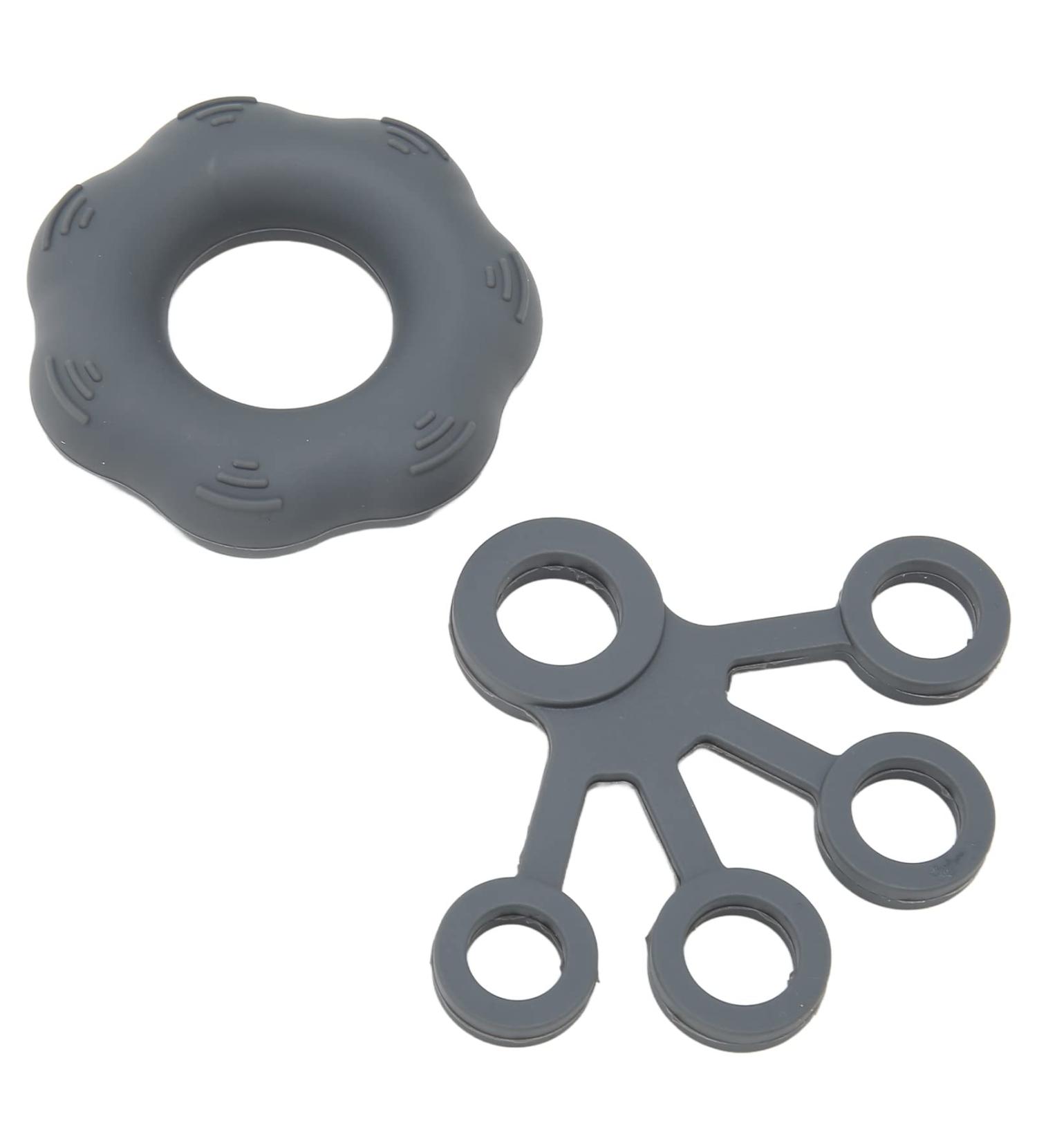 Finger Exerciser Lightweight Washable Hand Grip Strengthener Reduce Stiffness Soft Silicone for Weak Hands for Elderly (Dark Grey) - Buy Online on GoSupps.com