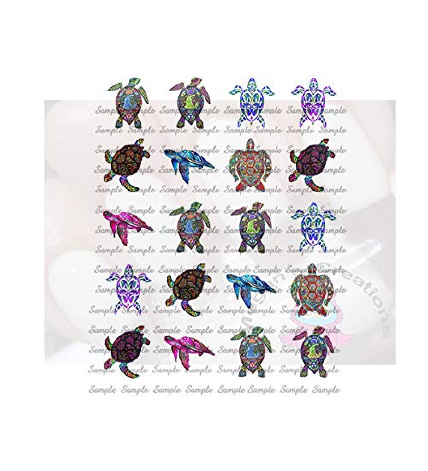 Seaturtle Colorful Sea Turtles Waterslide Nail Decals/art Design #ST101