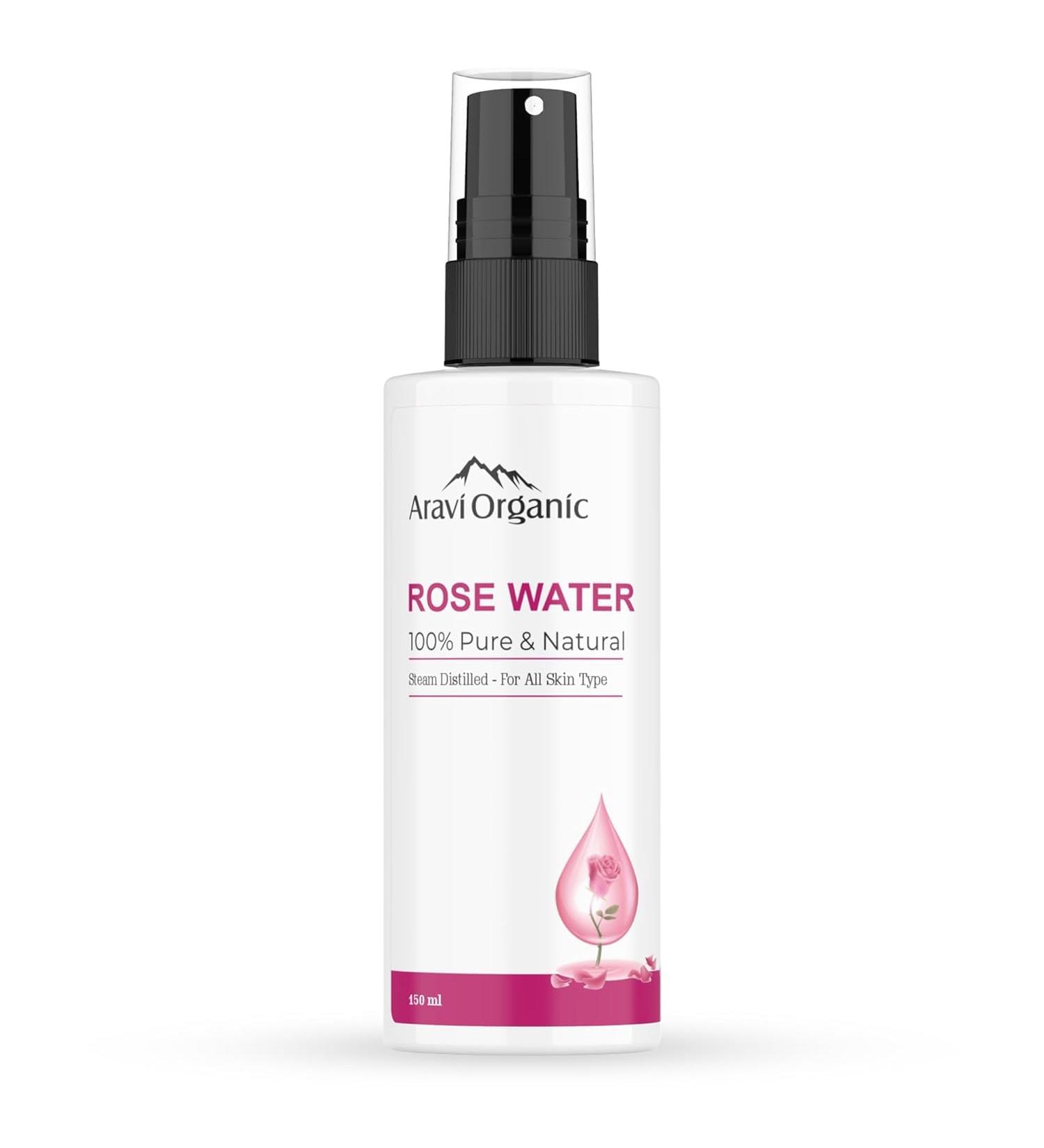 Organic Rose Water | Gulab Jal for Soothing Skin Inflammations Hydration & Cleansing | 5.07 Fl Oz | Natural & Organic Ingredients - Buy Online on GoSupps.com