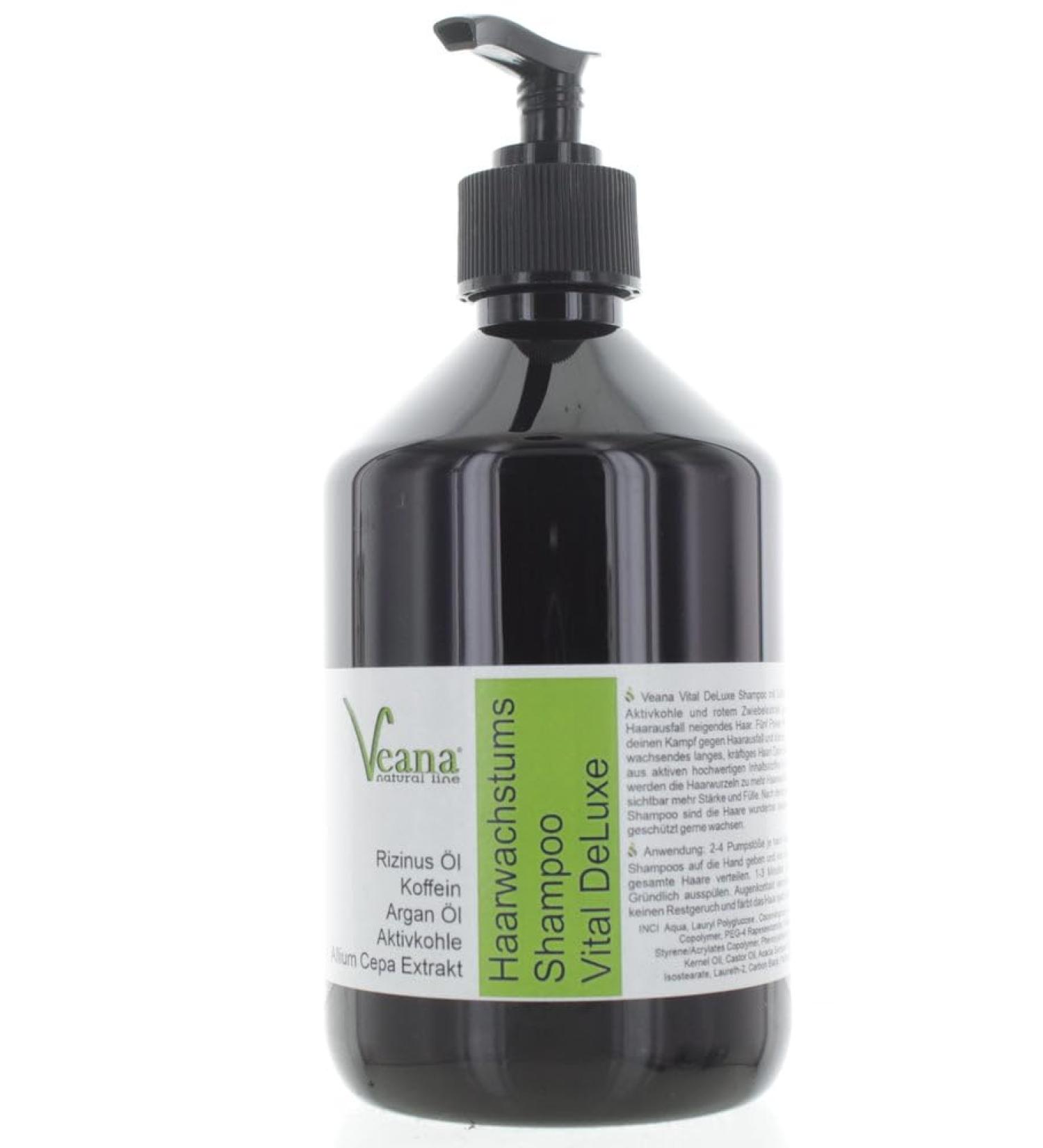 Veana Haarwachstums - Shampoo Vital DeLuxe (250-1000ml) - Haarausfall stoppen Haarwachstum reaktivieren Gr ße 500ml 1 ml (Lot de 1) - Buy Online on GoSupps.com