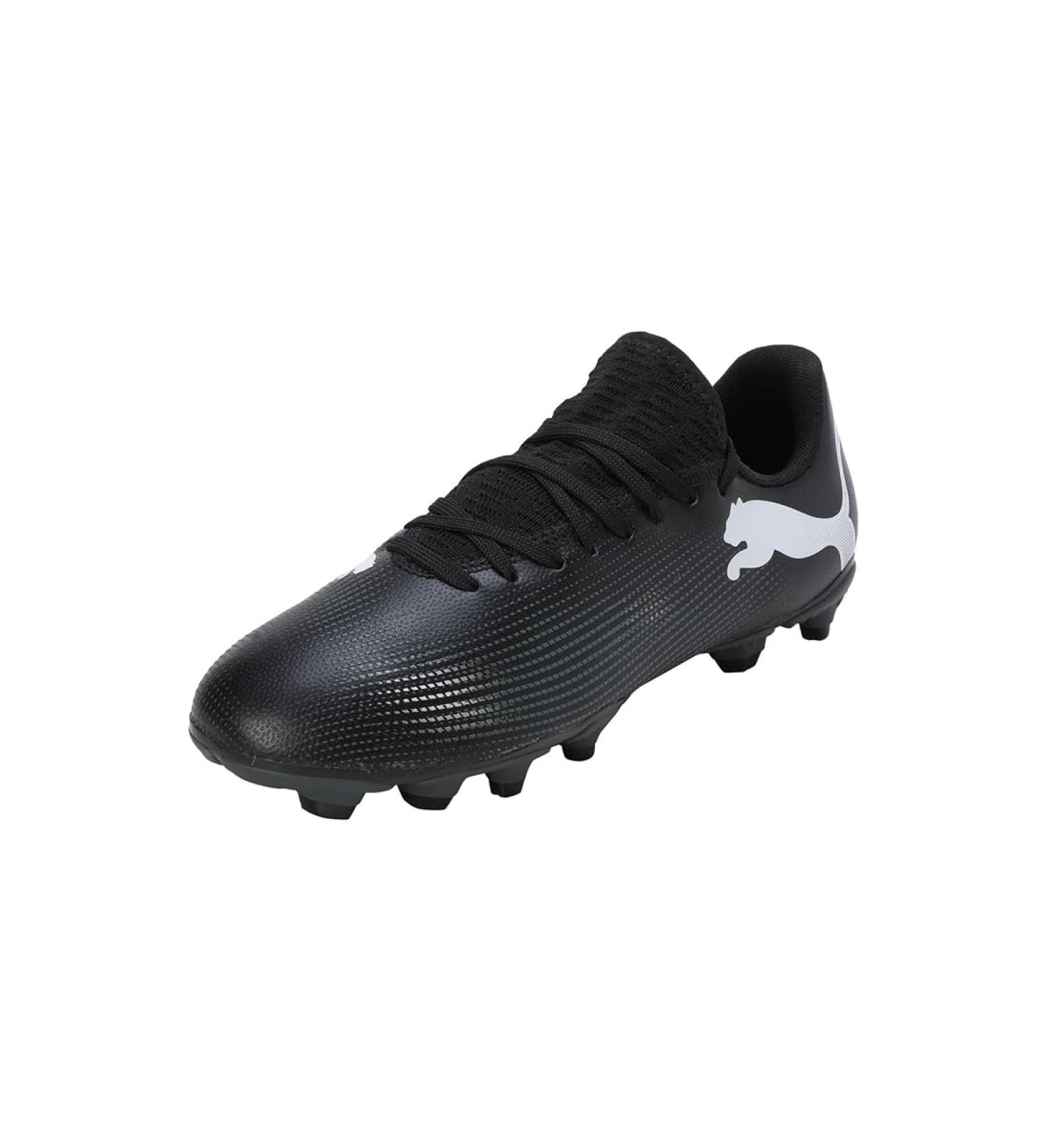 PUMA Unisex Kids Future 7 Play FG/AG Jr Soccer Shoe - Black/White - Size 31 EU | International Shipping Available - Buy Online on GoSupps.com