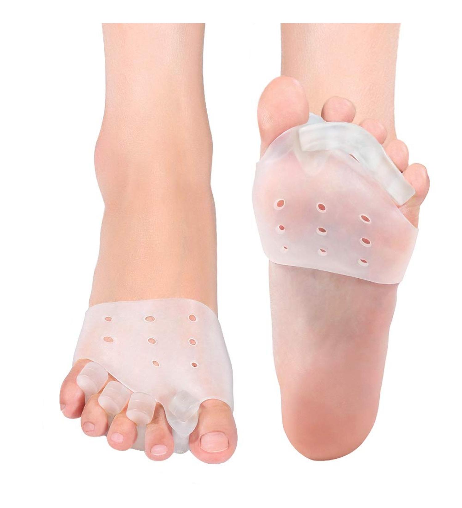 Gel Toe Separators & Metatarsal Pads Kit for Toe & Bunion Pain Relief - 2 Pairs | Orthotic Toe Stretcher & Spacer for Overlapping Toes, Hammer Toes | Reduce Foot Pressure, Barefoot & Shoe Wear - Buy Online on GoSupps.com