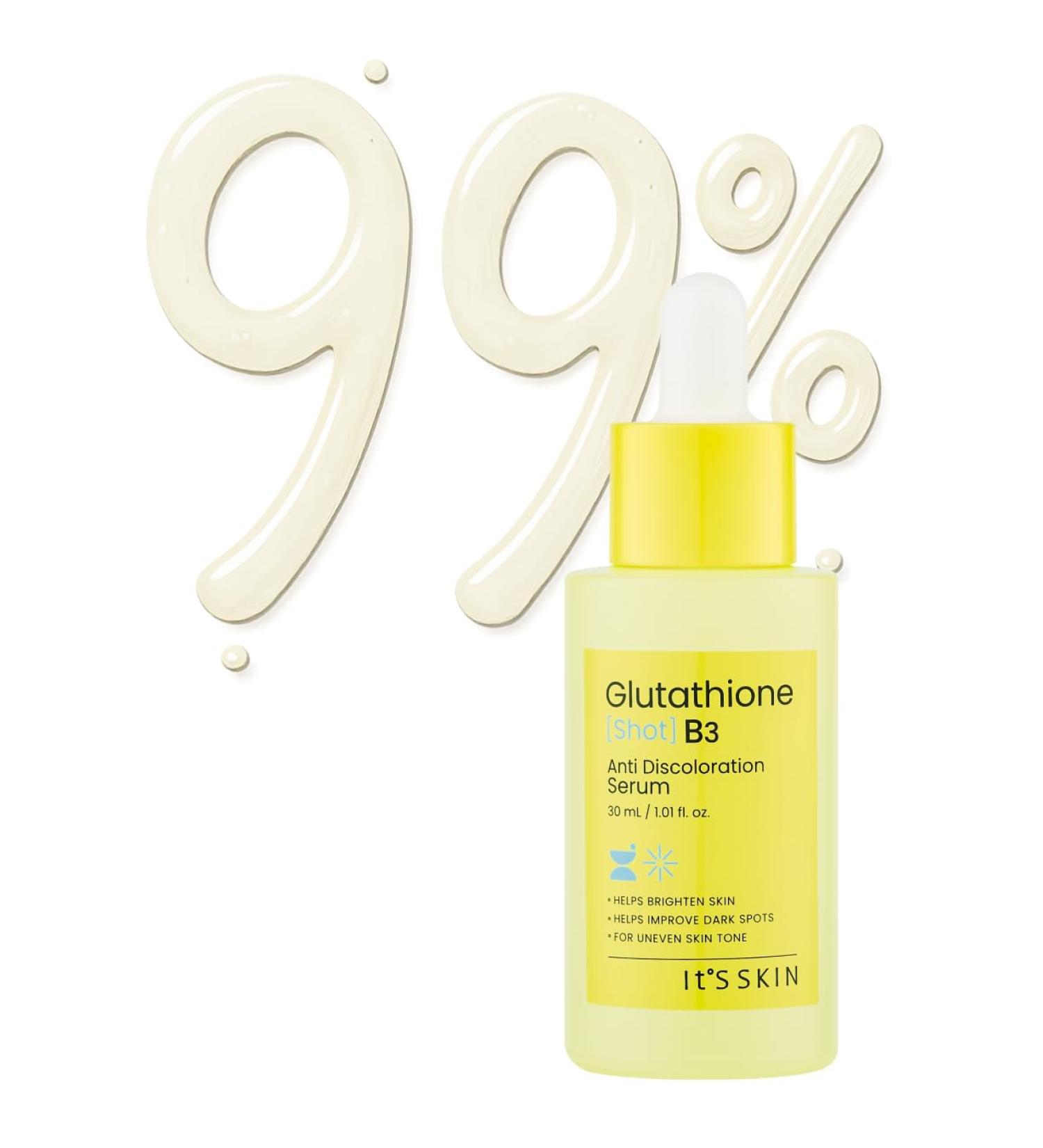 It'S SKIN Glutathione Shot B3 Serum 1.01 Fl Oz Niacinamide Facial Serum Dark Spot Corrector Face Exfoliation Hydrating Serum for Hyperpigmentation Acne Scars Blemish Spot Korean Skincare - Buy Online on GoSupps.com