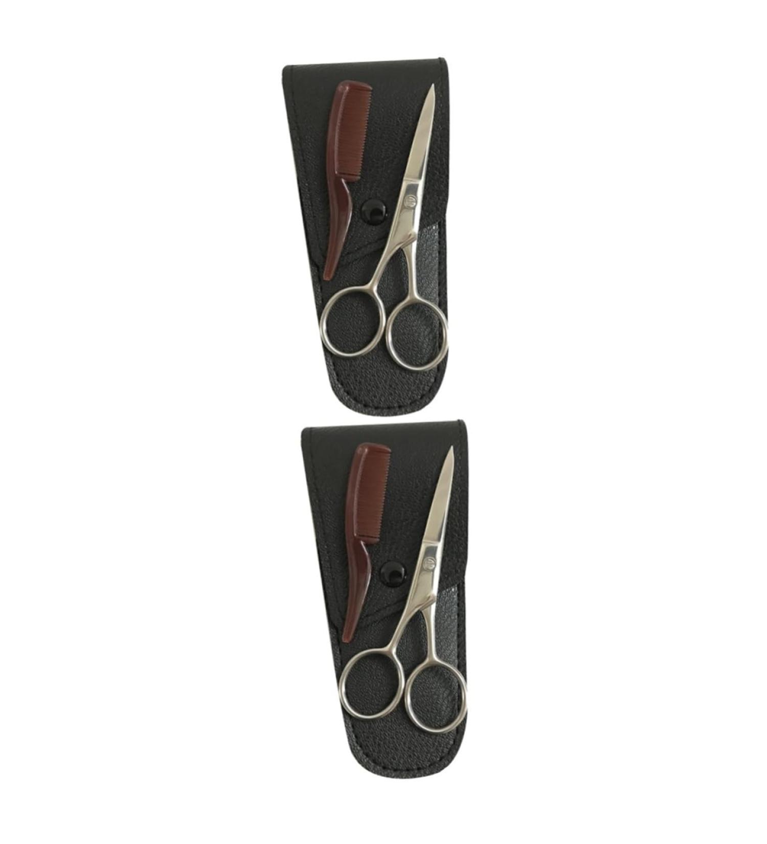 Didiseaon Eyebrow Grooming Set - 2 Sets Precision Scissors for Eyebrows Mustache Nose Hair Trimming & Beard Care - Buy Online on GoSupps.com