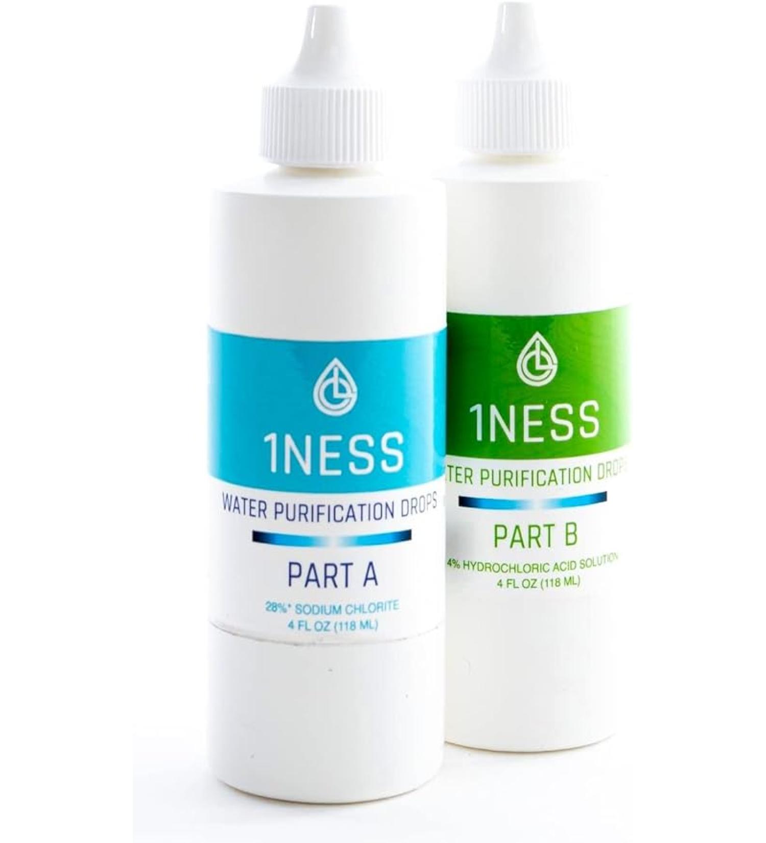Chlorine Dioxide Kit - Hydrochloric Acid 4% and Sodium Solution (1x 4oz Solution A + 1x 4oz Solution B) - Buy Online on GoSupps.com