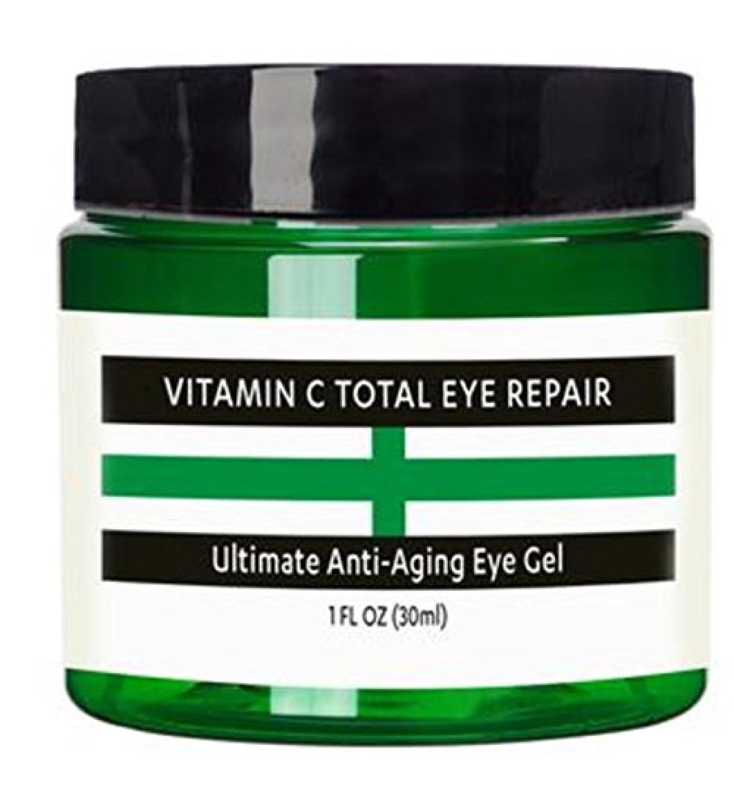 Raw Biology Vitamin C Anti aging Eye Cream Gel. This Gel moisturizer with Hyaluronic acid & Vitamin E is the Best anti aging eye repair for Dark circles  crows feet  & eye brightener