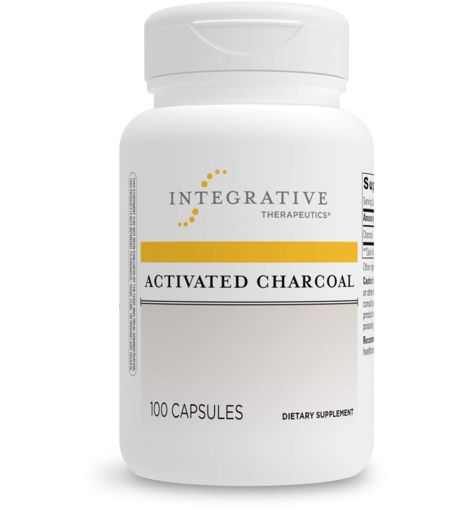 Integrative Therapeutics Activated Charcoal 100 Capsules - Gluten Free, Dairy Free | Buy Now - Buy Online on GoSupps.com