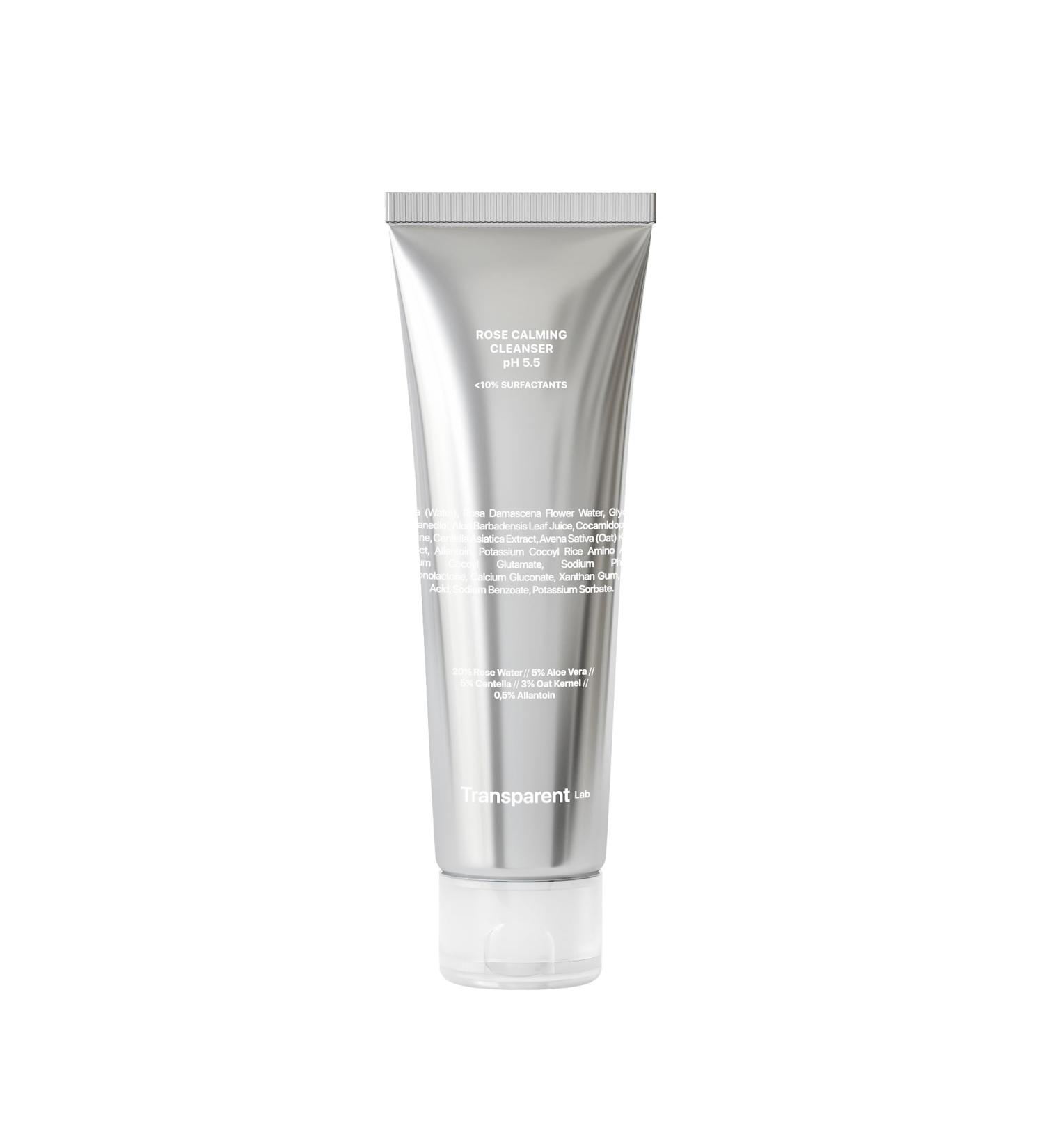 Transparent Lab Rose Calming Cleanser pH 5.5 | Gentle Face Cleanser for All Skin Types | International Shipping Available - Buy Online on GoSupps.com