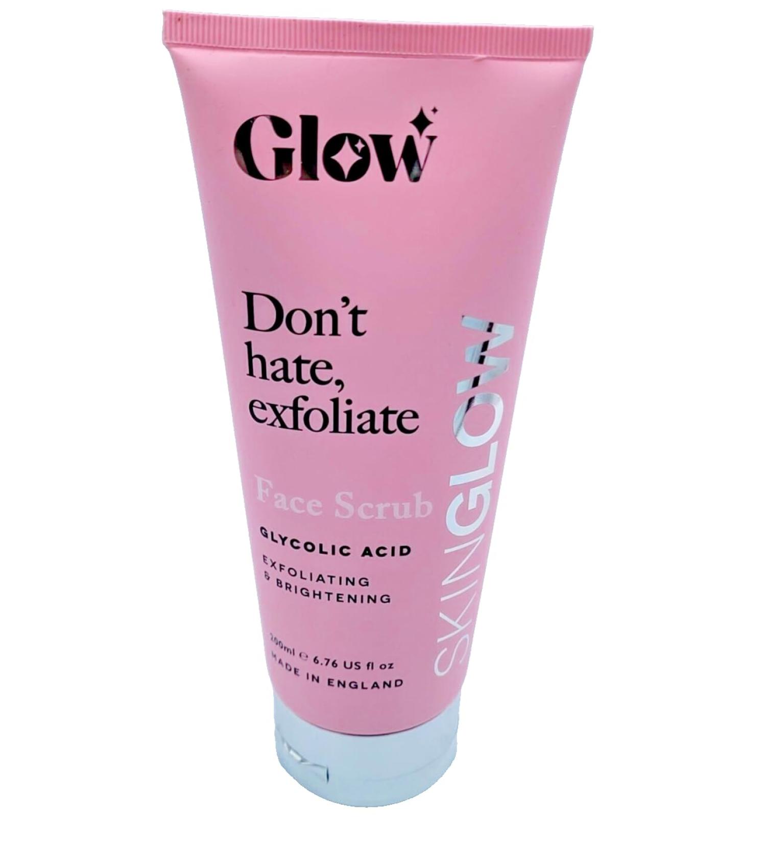 Skin Glow Don't Hate Exfoliate Face Scrub With Glycolic Acid For Brightening and Exfoliate 200ml