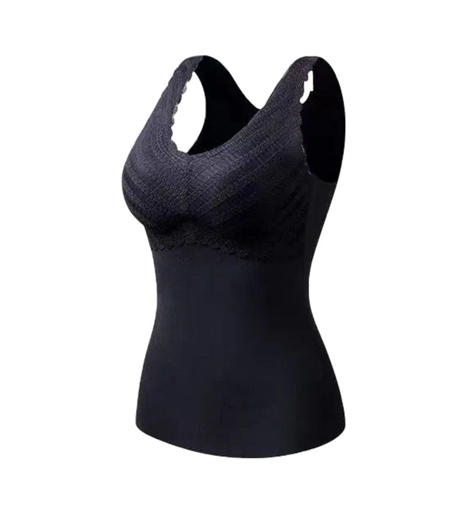 Thermal Underwear for Women - Fleece Ski Vest Thick Functional Sleeves Sexy & Stretchy Winter Base Layer - XXL Black - Buy Online on GoSupps.com