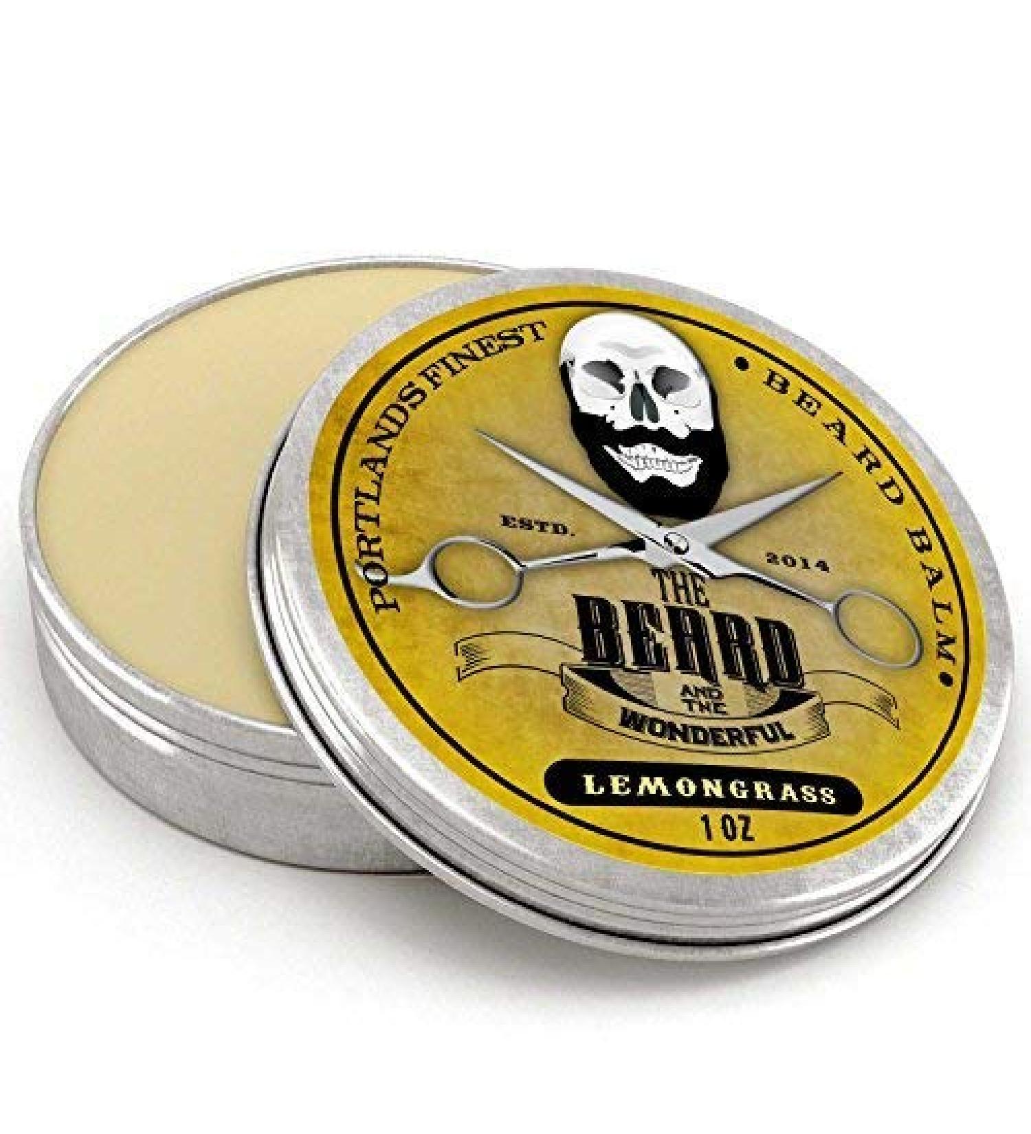 Premium Beard Balm for Men - Leave In Conditioner & Moisturizer with Natural Ingredients for Beard Growth - Lemongrass 30ml - Buy Online on GoSupps.com