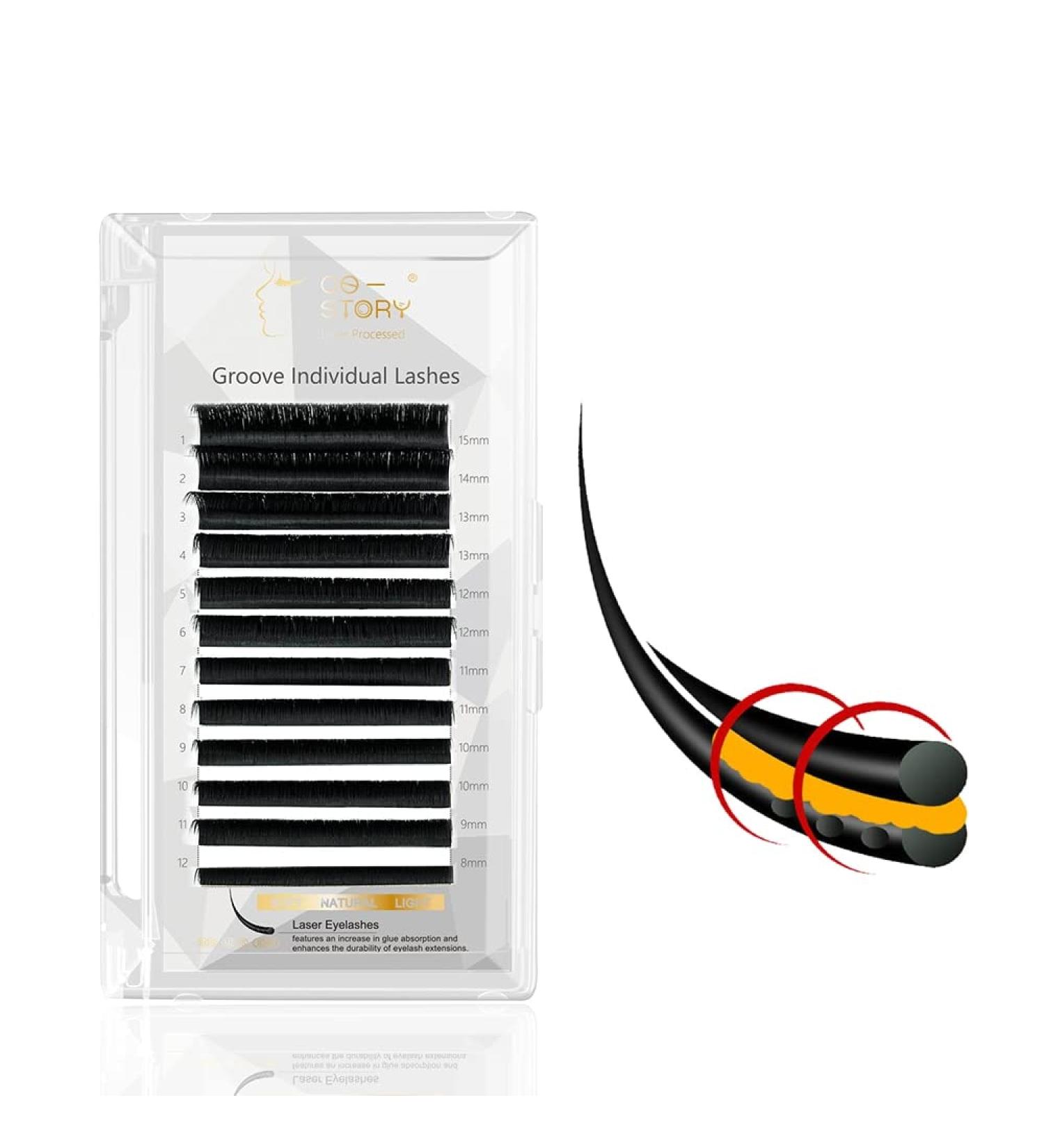 Costory Laser-Made Single Eyelashes - 0.07mm Curl C Length 11mm | International Shipping Available - Buy Online on GoSupps.com